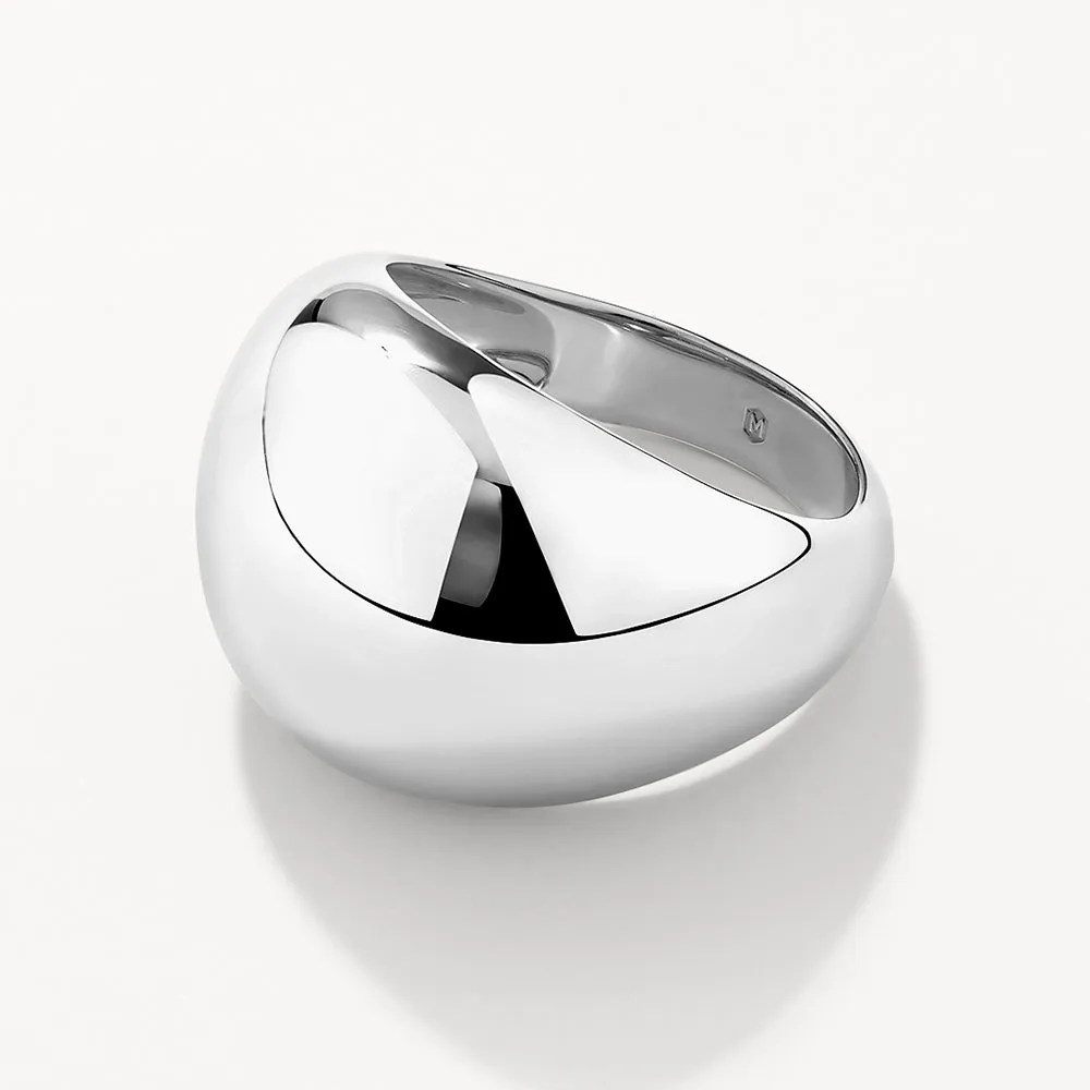 Ball Dome Ring in Silver