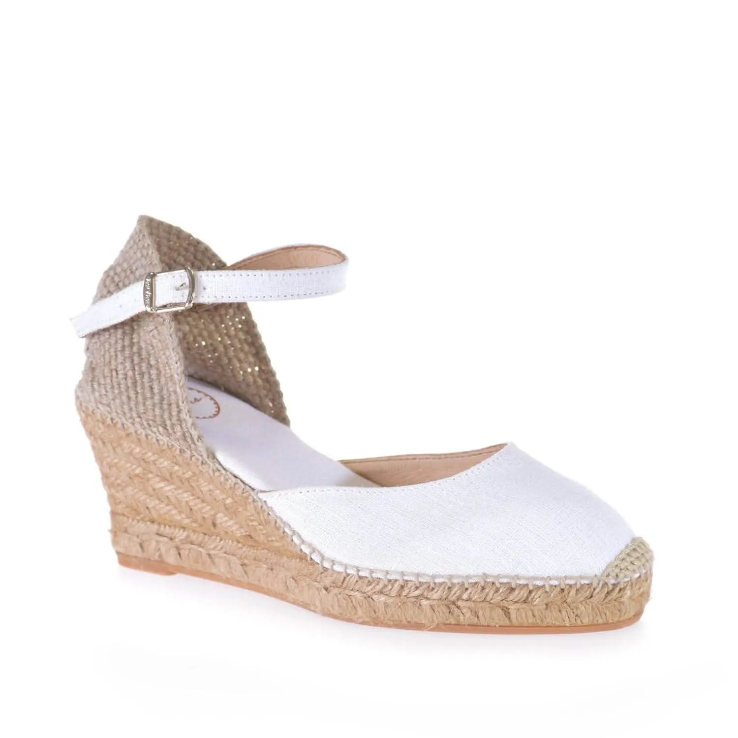 Basic Closed Toe Linen Wedge Espadrille for Women - Caldes