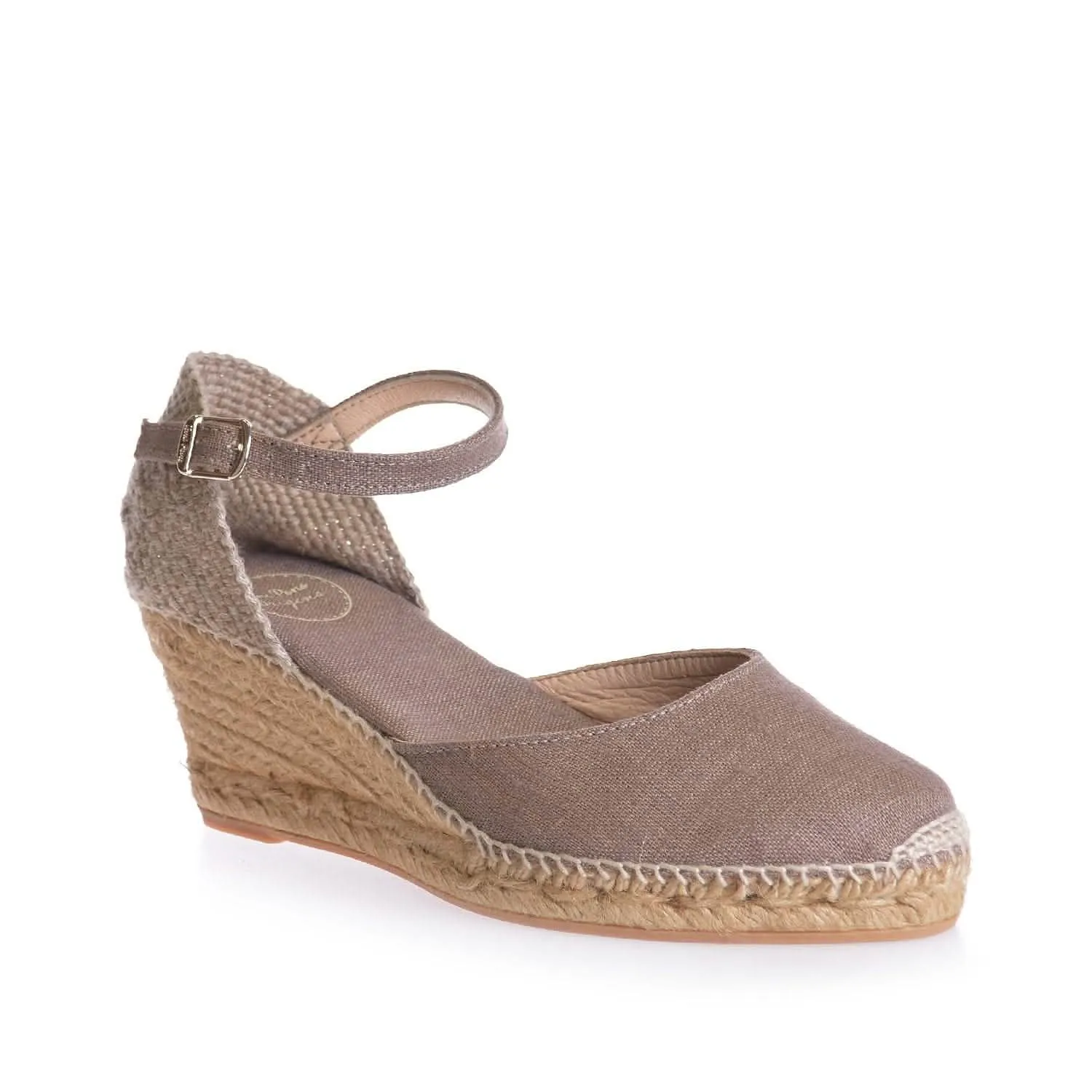 Basic Closed Toe Linen Wedge Espadrille for Women - Caldes