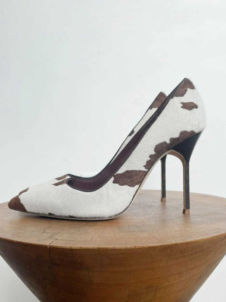 BB PONYHAIR COW PRINT STILETTO