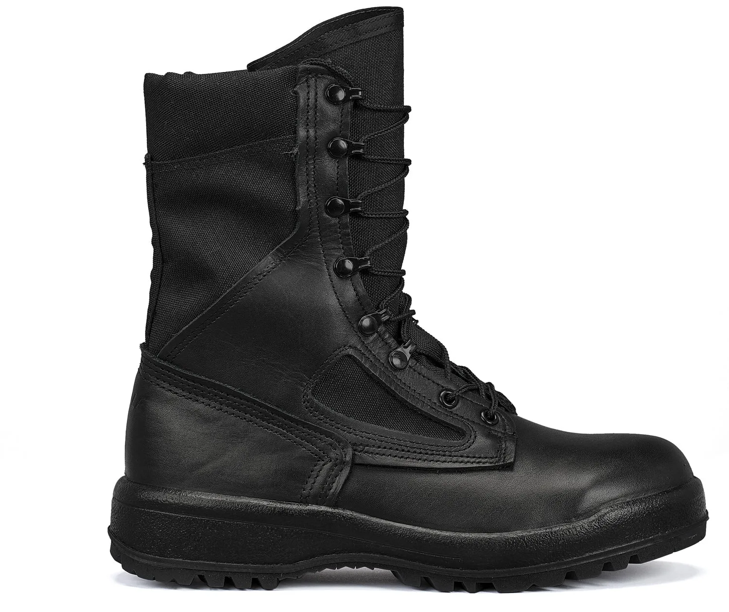 Belleville Mens Black Leather Hot Weather Steel Toe Military Boots