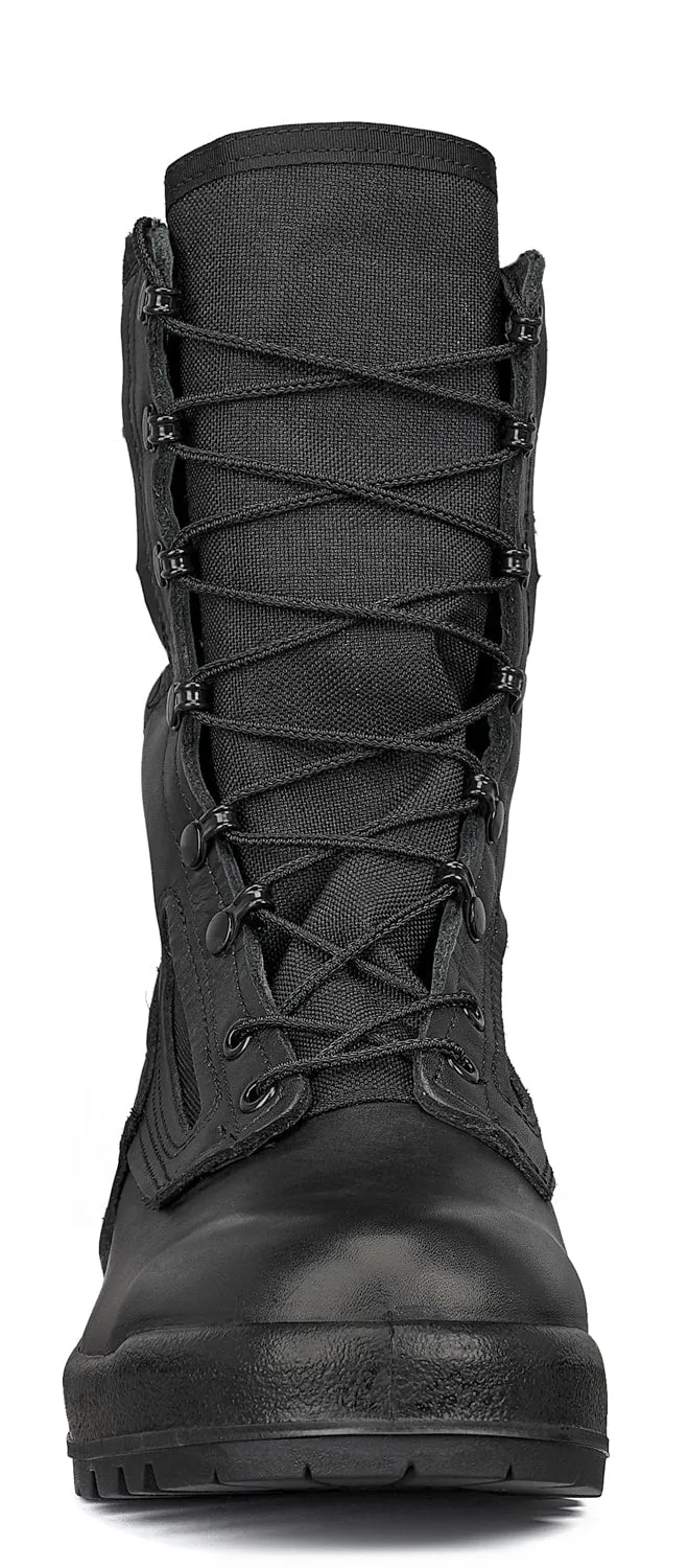 Belleville Mens Black Leather Hot Weather Steel Toe Military Boots