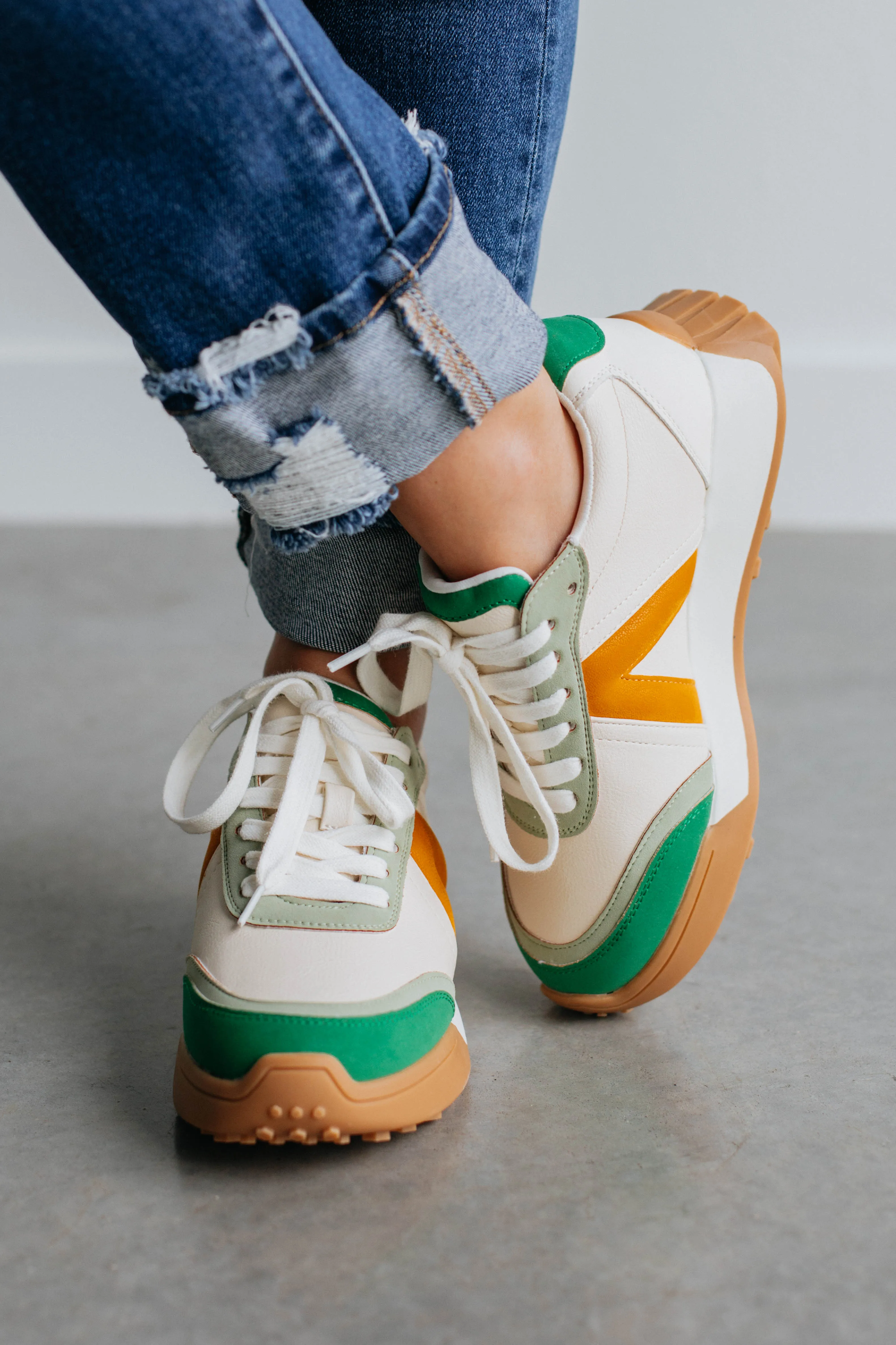 Best Foot Forward Sneakers - Kelly Green Mix