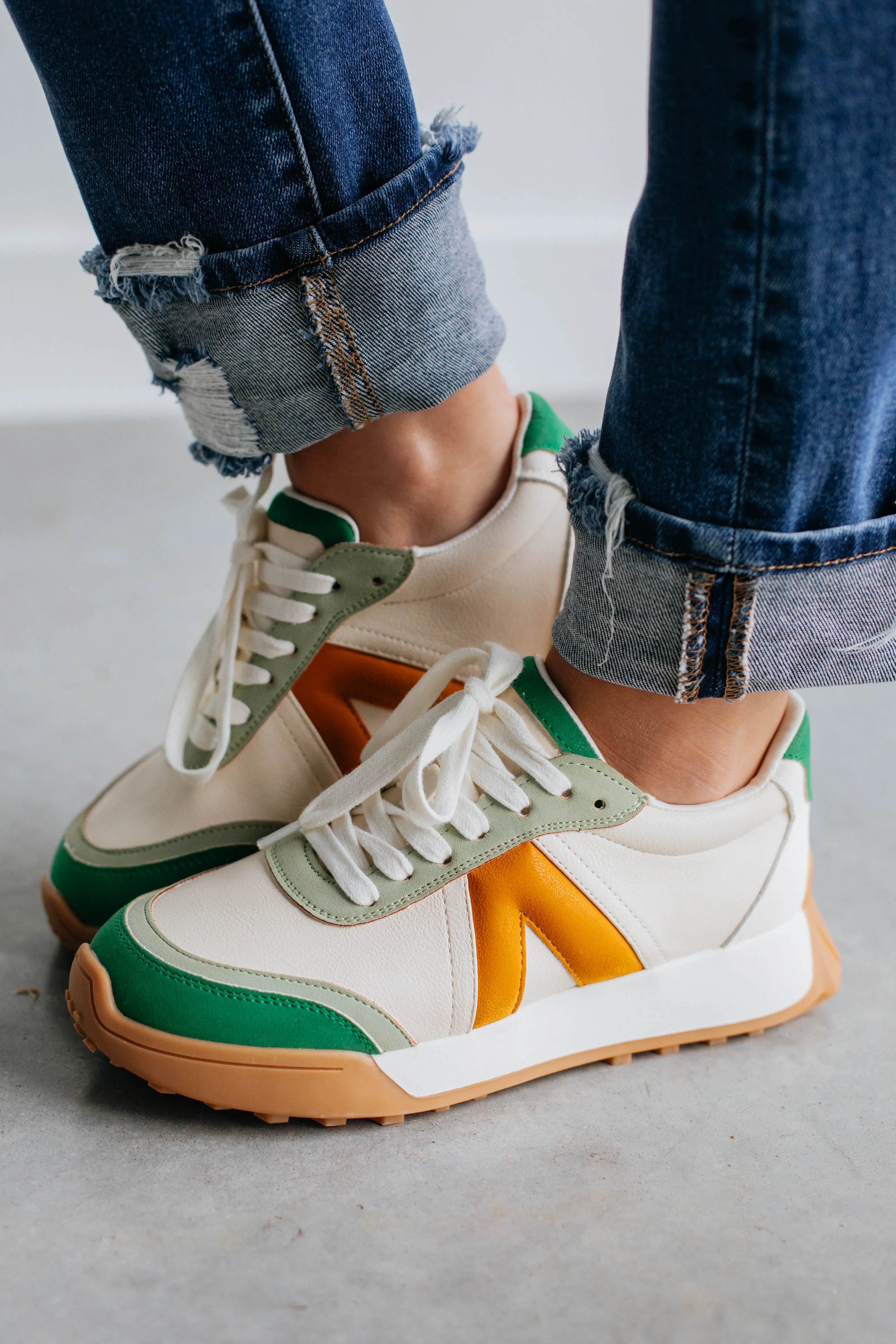 Best Foot Forward Sneakers - Kelly Green Mix