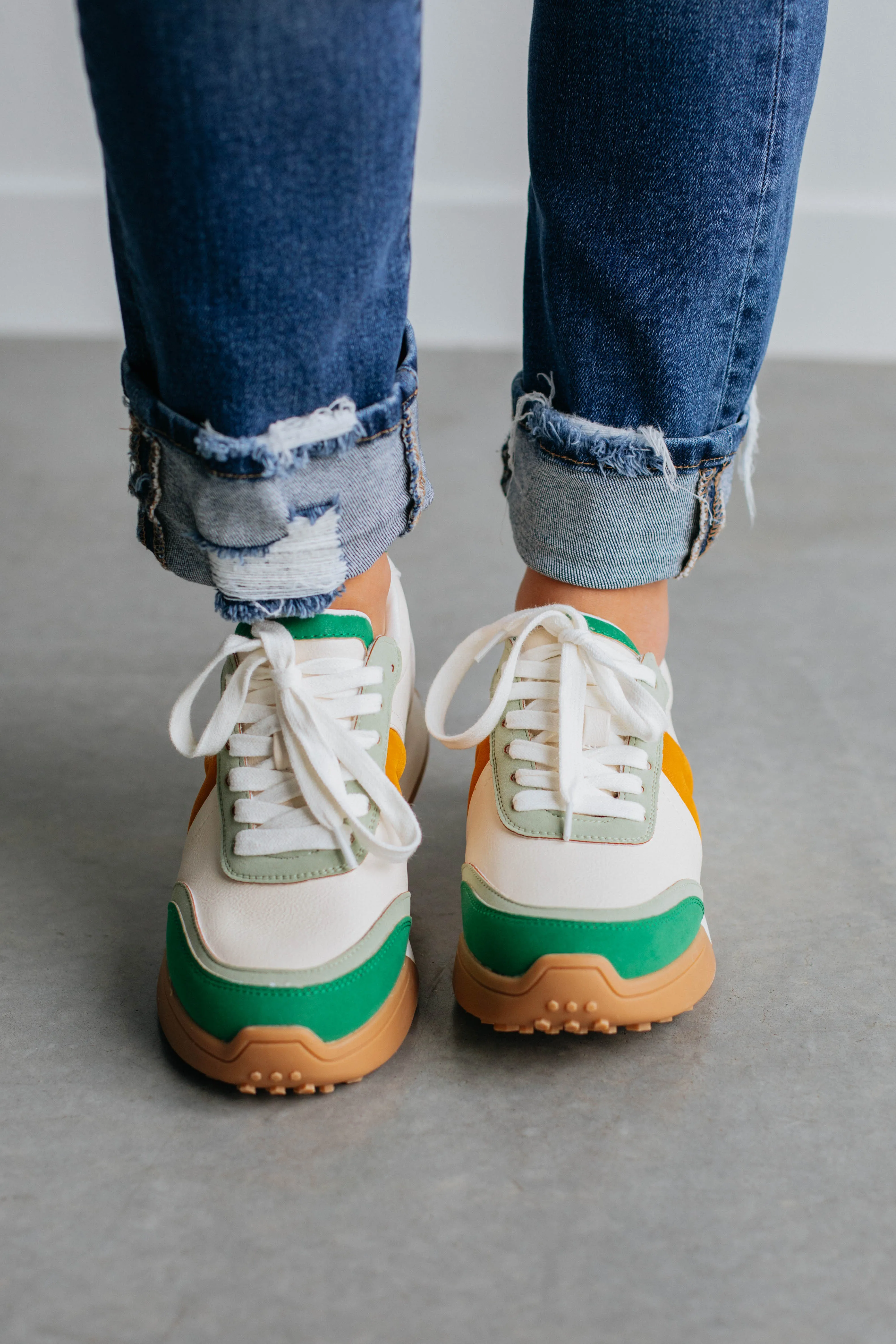 Best Foot Forward Sneakers - Kelly Green Mix