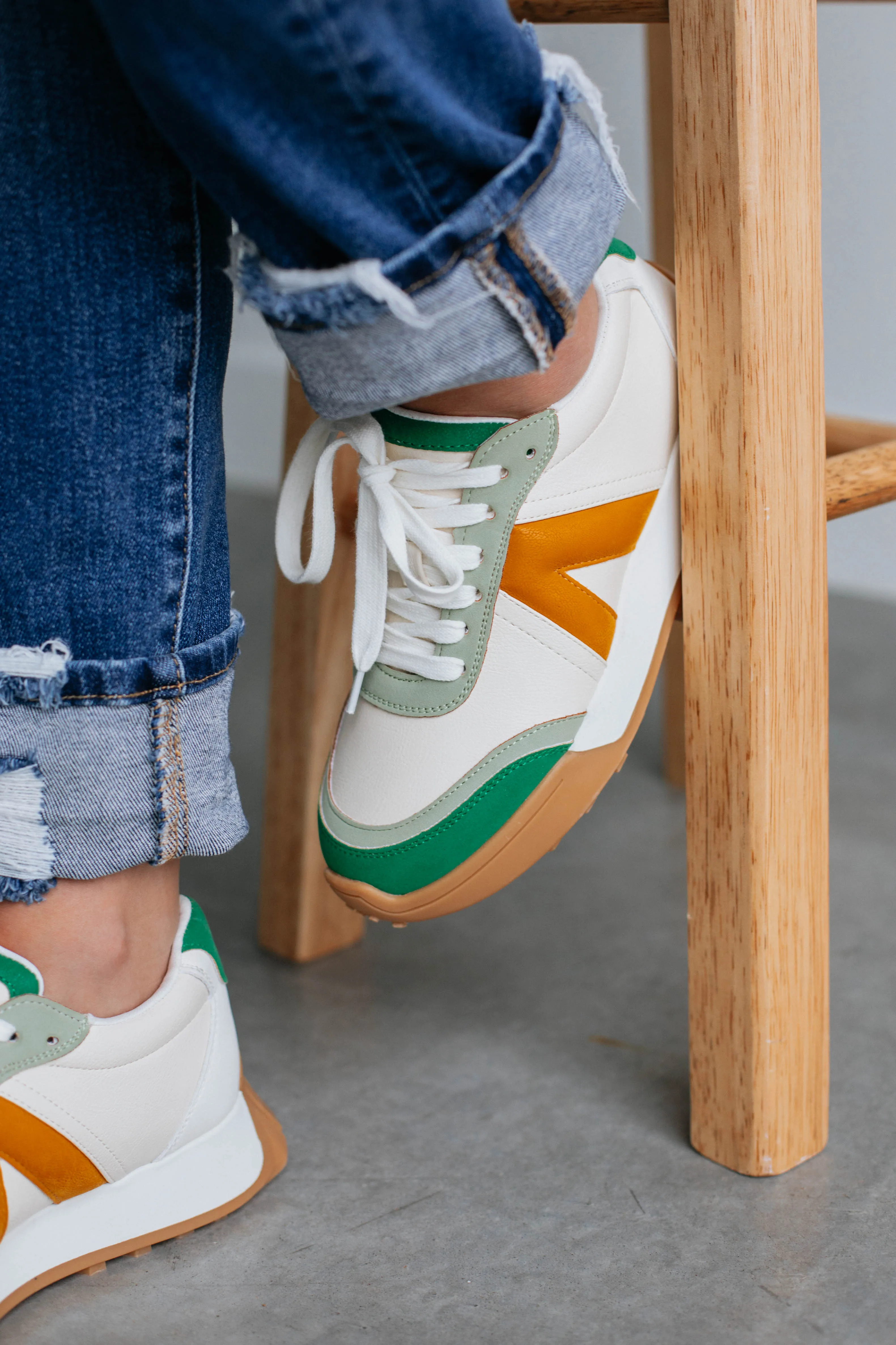 Best Foot Forward Sneakers - Kelly Green Mix