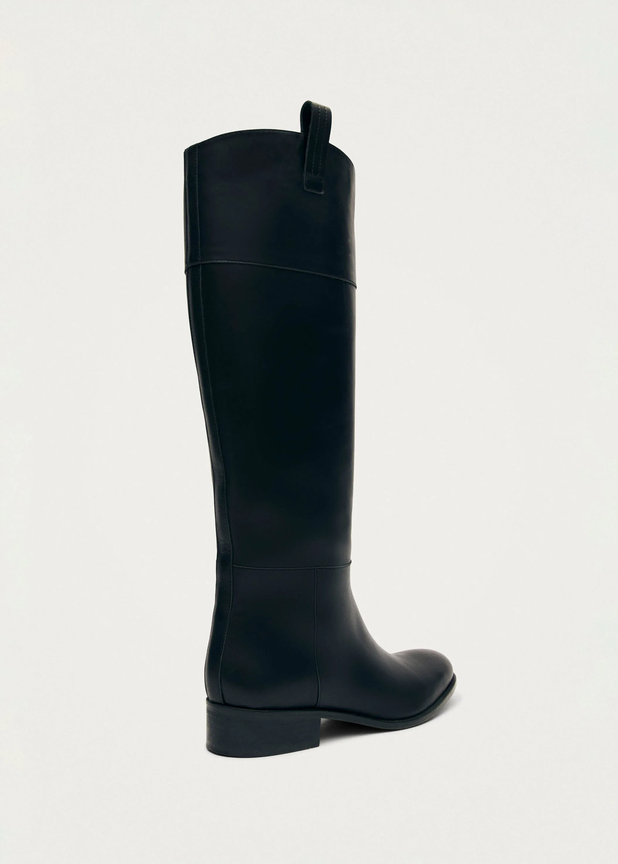 Billie Black Leather Boots