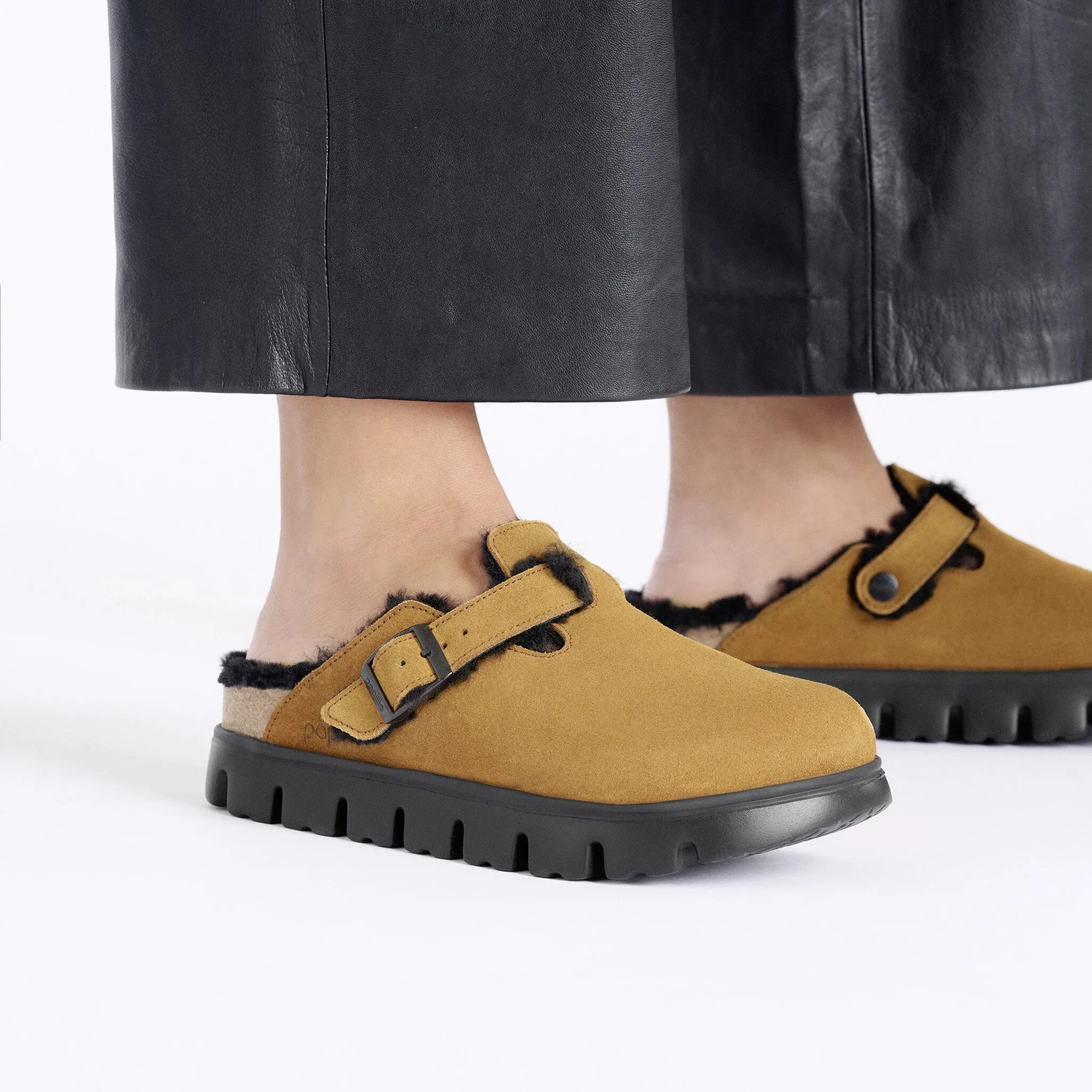 BIRKENSTOCK BOSTON CHUNKY - DARK TEA SUEDE