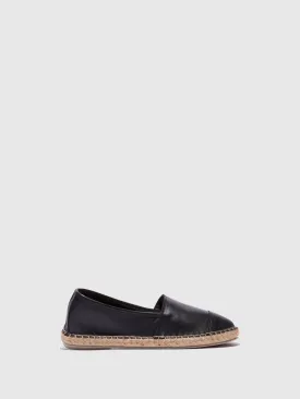 Black Round Toe Espadrilles