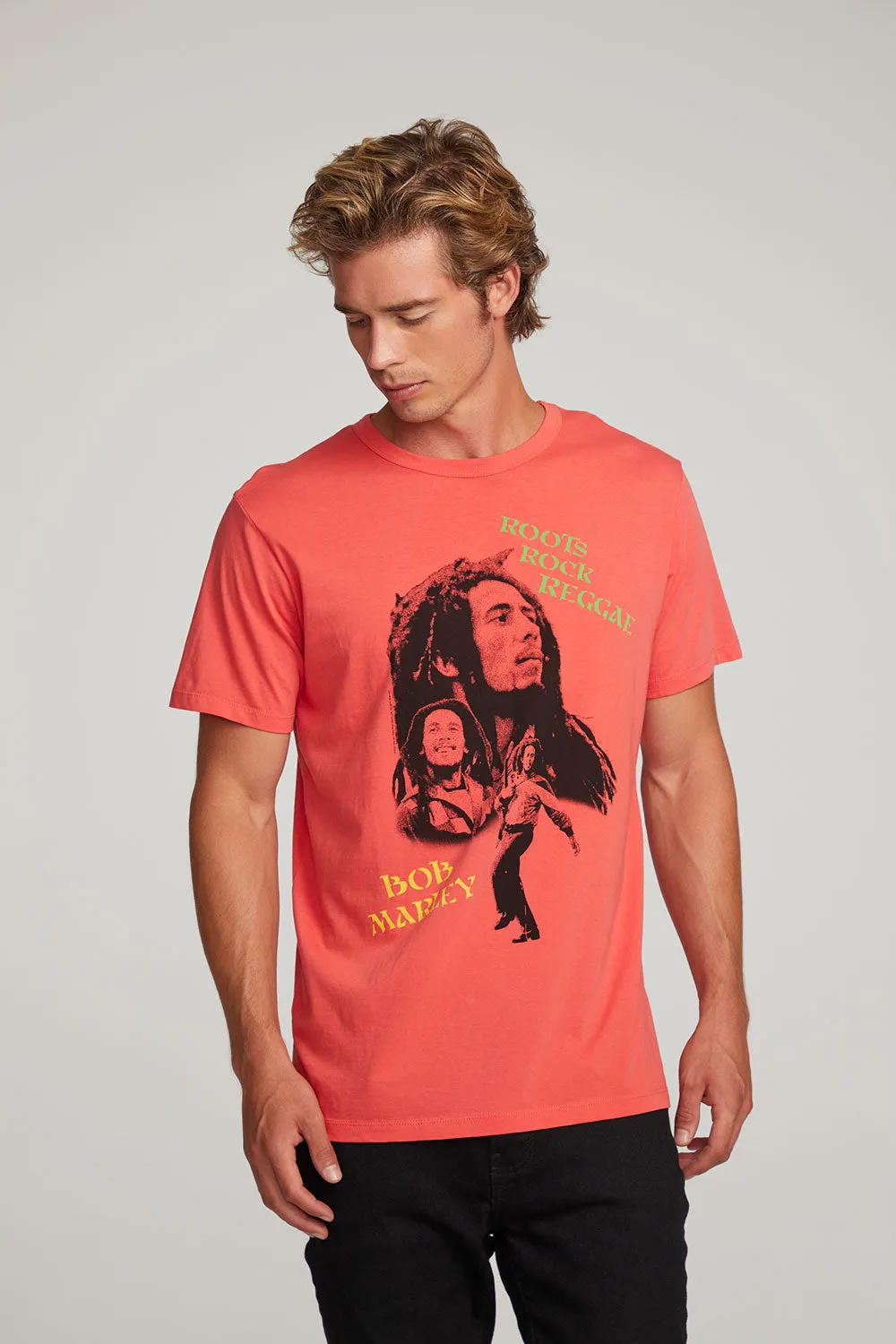 Bob Marley Roots Rock Reggae Mens Tee