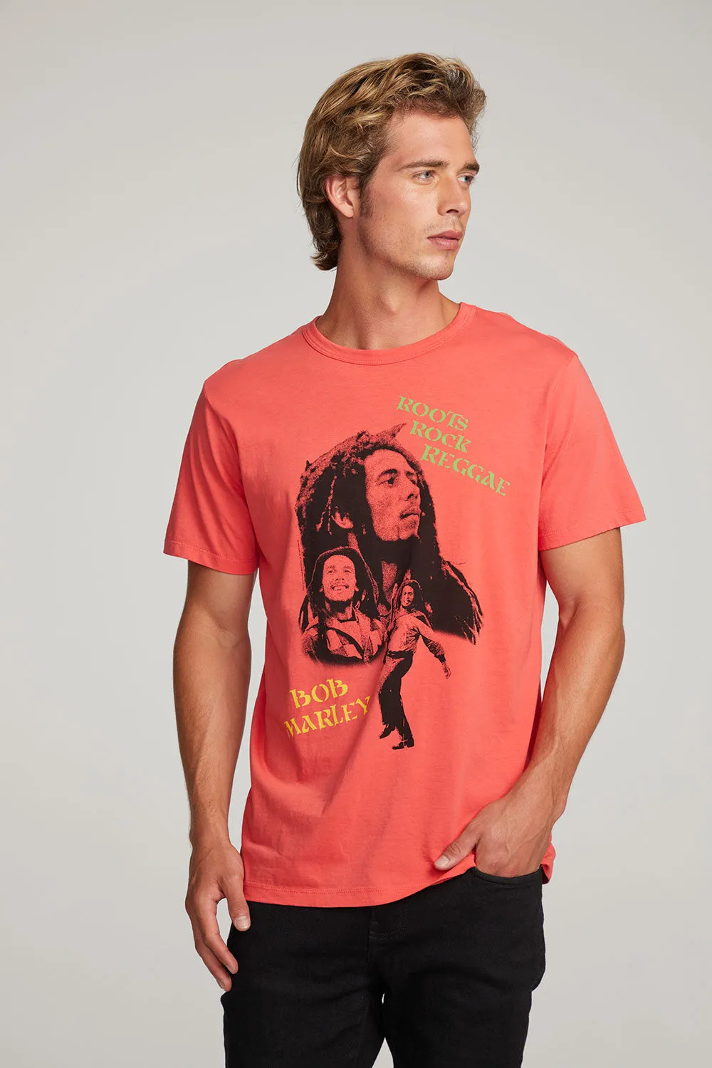 Bob Marley Roots Rock Reggae Mens Tee