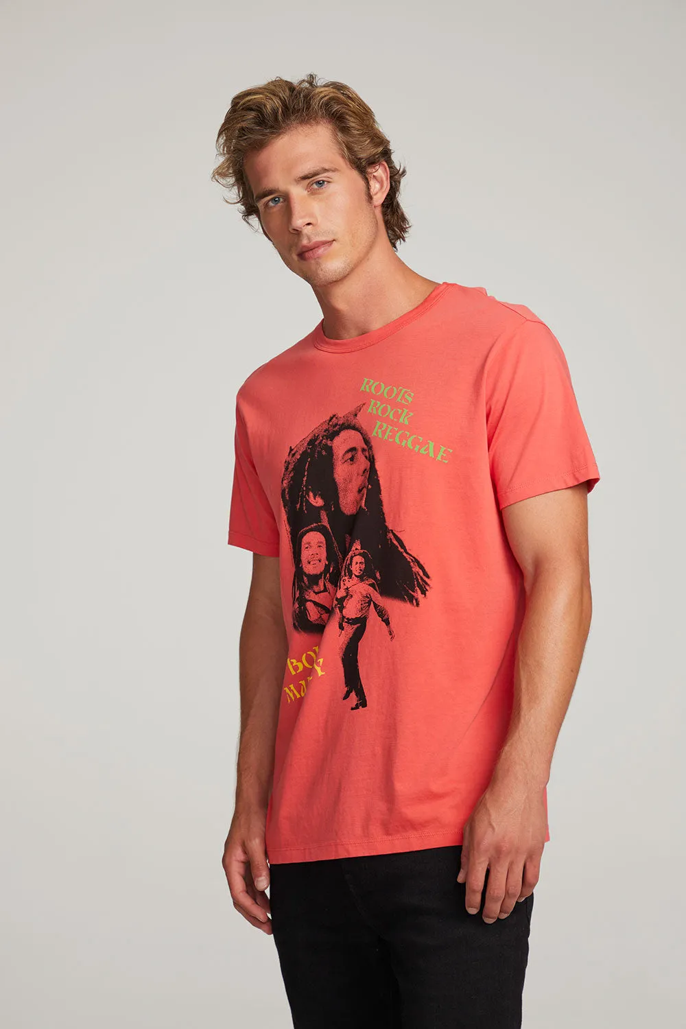 Bob Marley Roots Rock Reggae Mens Tee