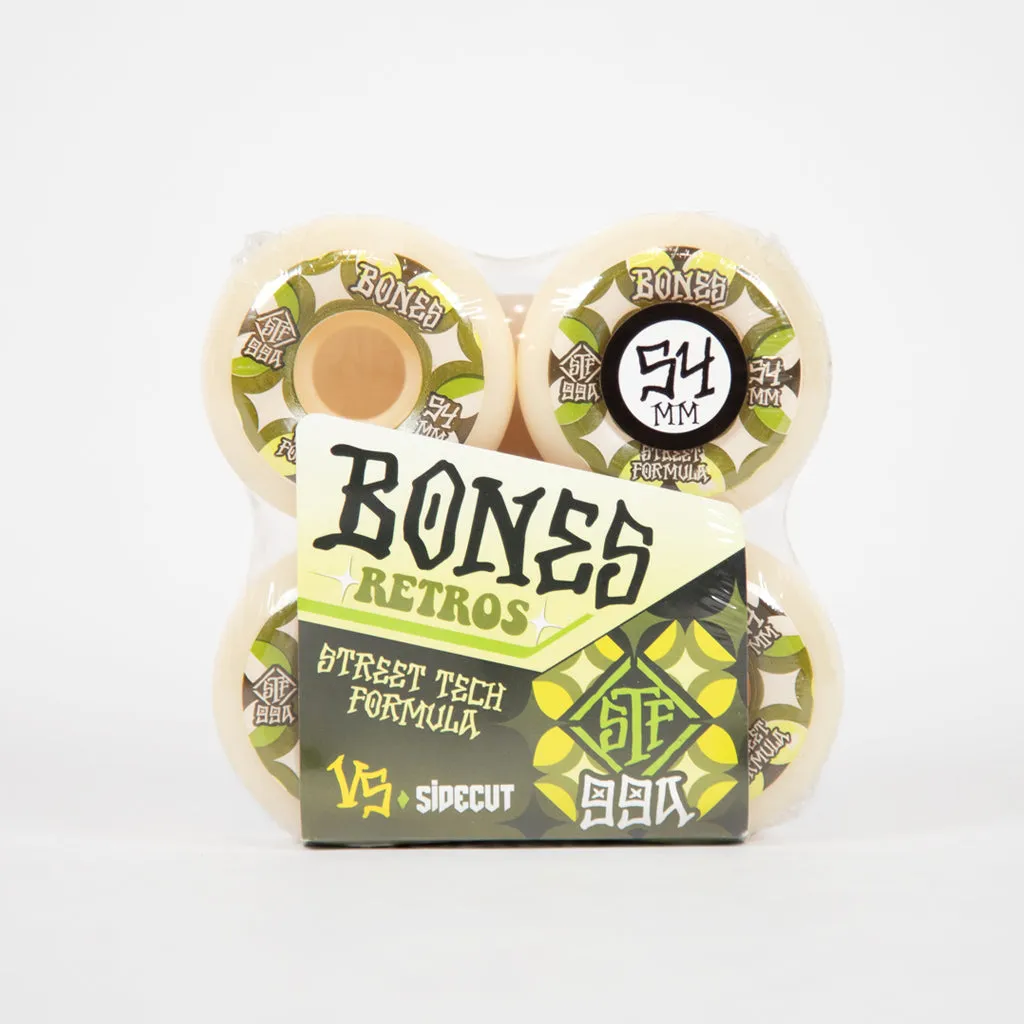 Bones - 54mm (99a) STF V5 Sidecut Retros Skateboard Wheels