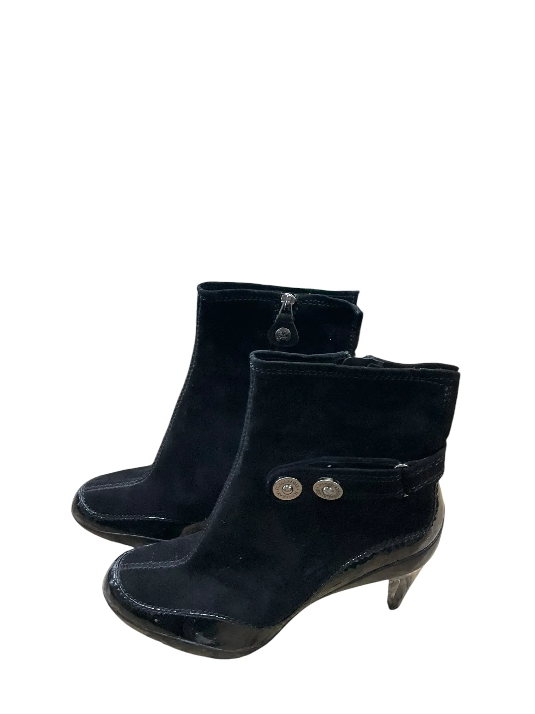 Boots Ankle Heels By Clothes Mentor In Black, Size: 9