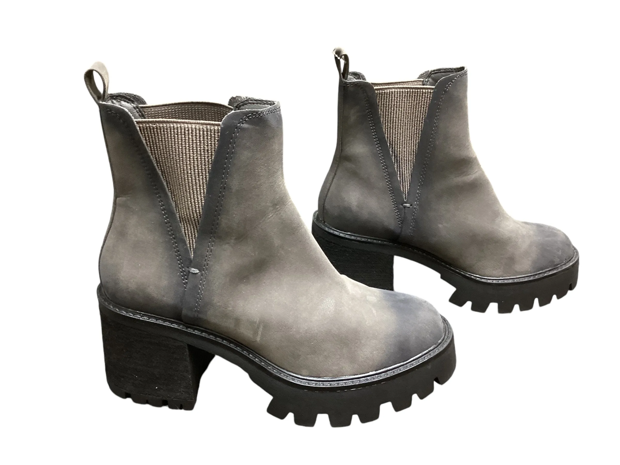 Boots Ankle Heels By Mia In Grey, Size: 9