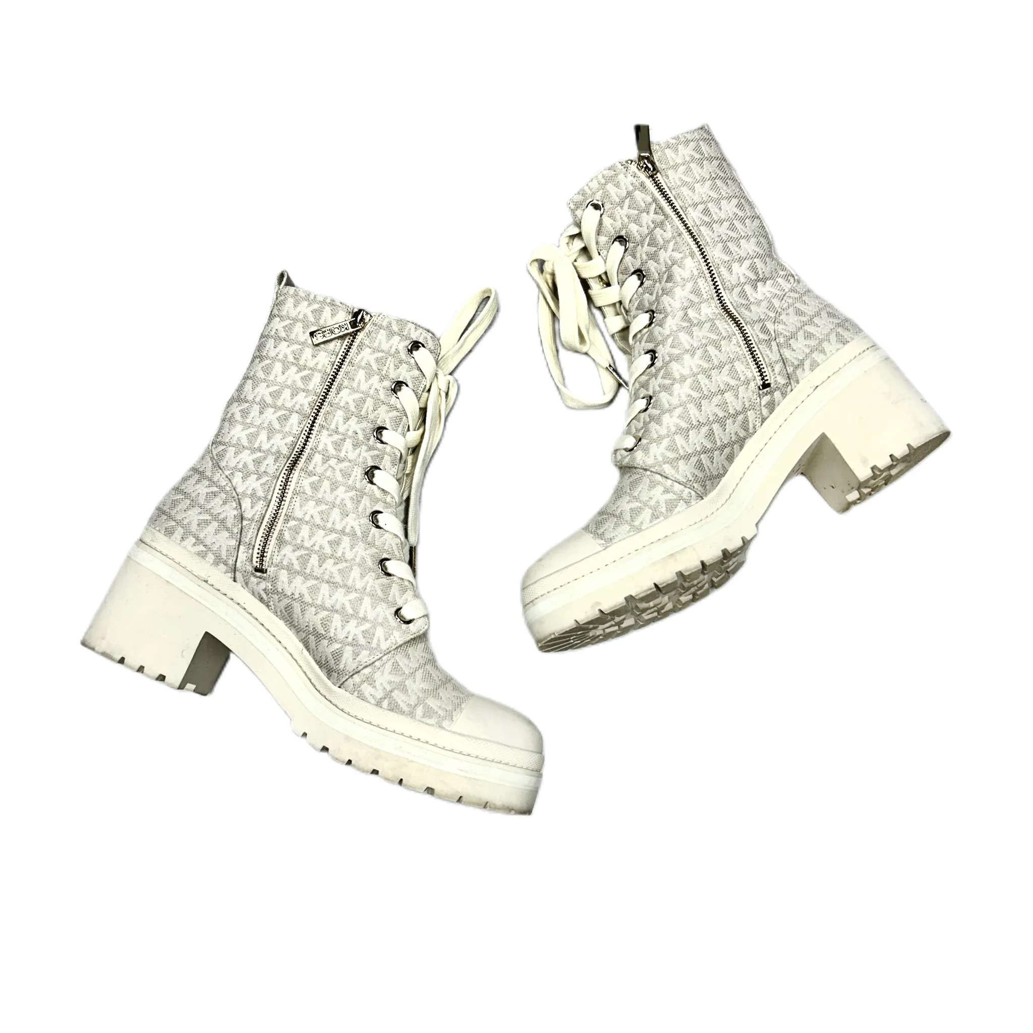 Boots Combat By Michael By Michael Kors In Cream, Size: 9.5