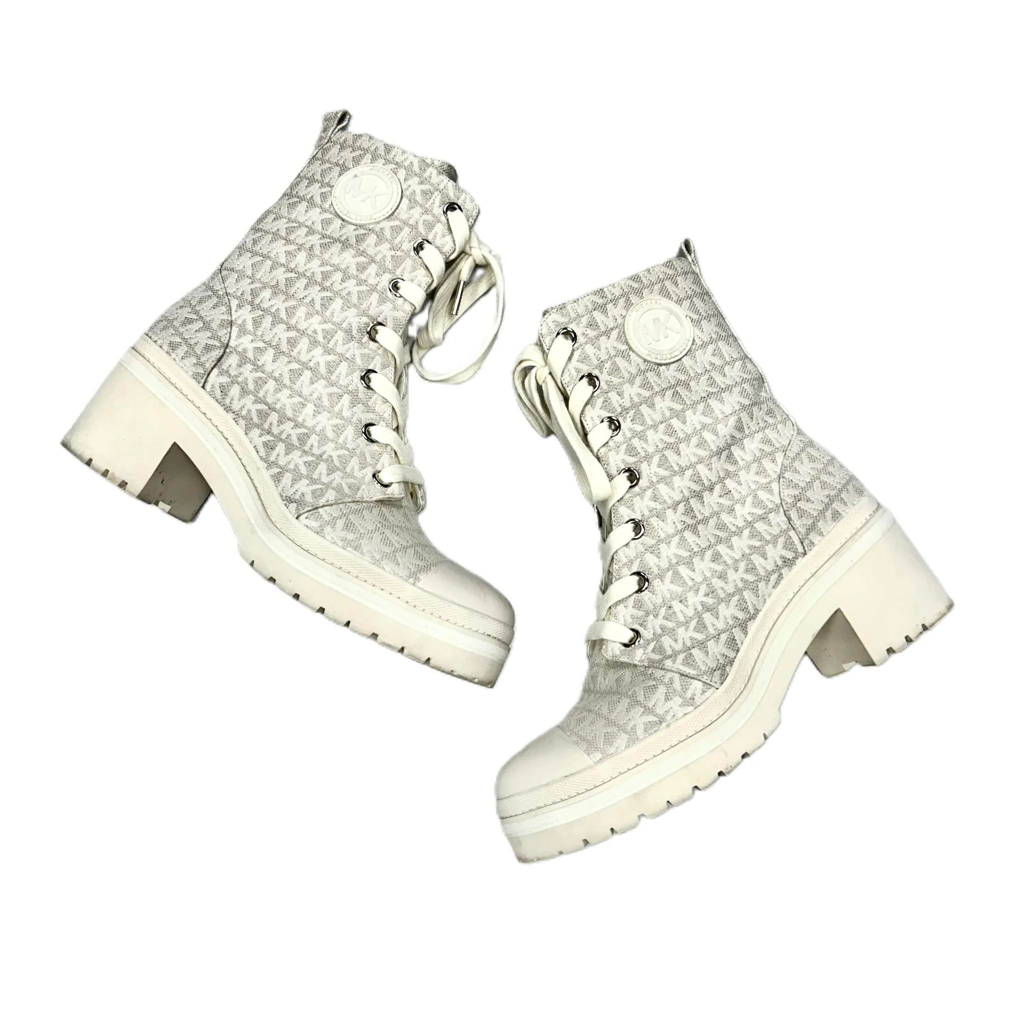 Boots Combat By Michael By Michael Kors In Cream, Size: 9.5