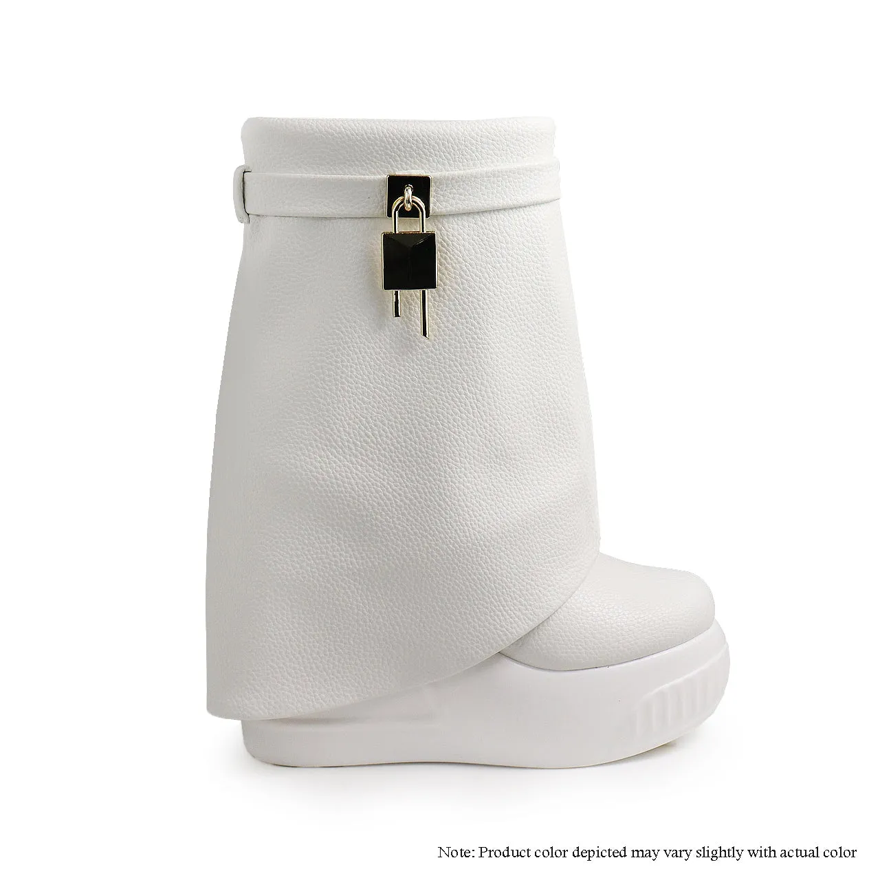 BROOK-1 White Faux Leather