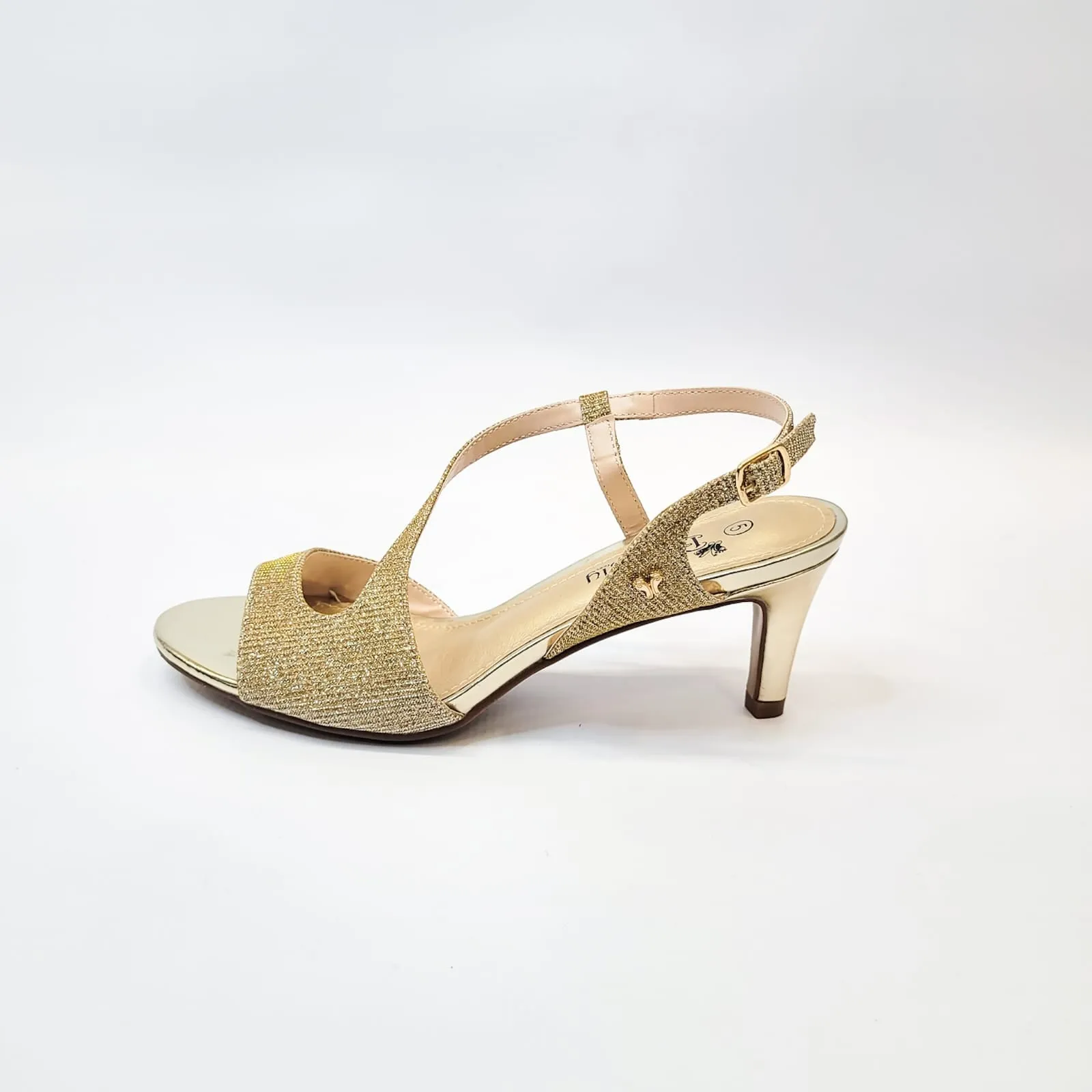 Butterfly champagne shimmer glamour heel