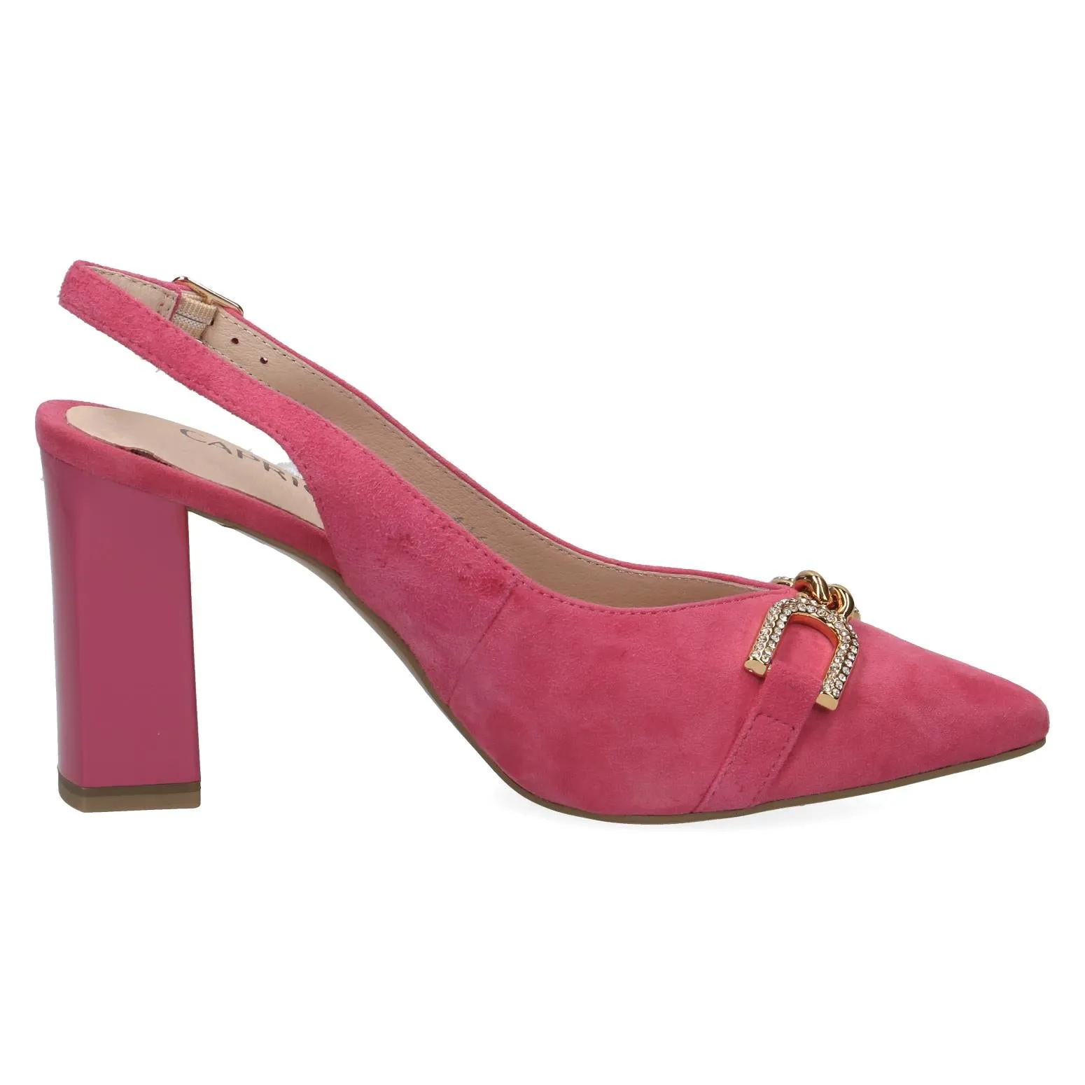 Caprice Ladies Block Heel Sling Back