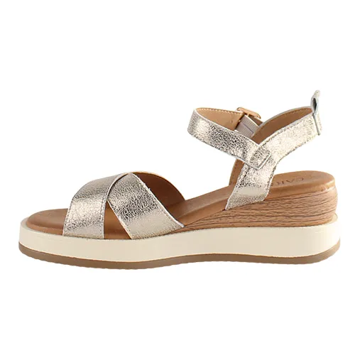 Carmela Ladies Wedge Sandals - 161611 - Gold