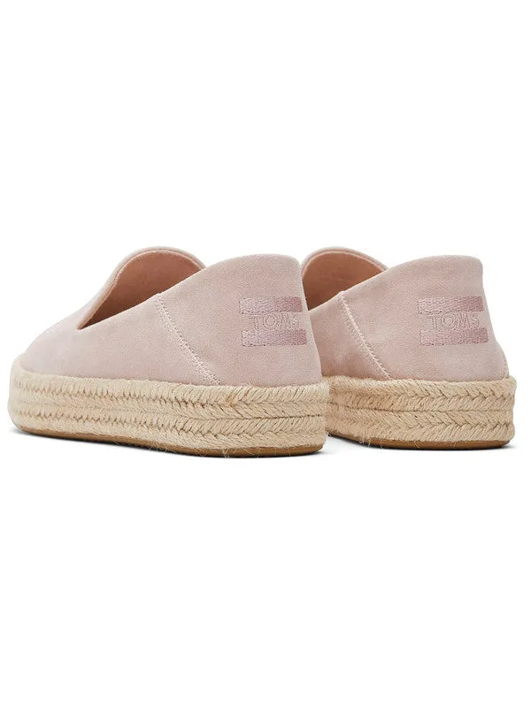 Carolina Pink Suede Platform Espadrilles