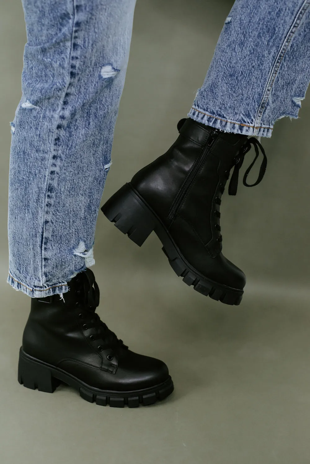 Carter Combat Boot , Black