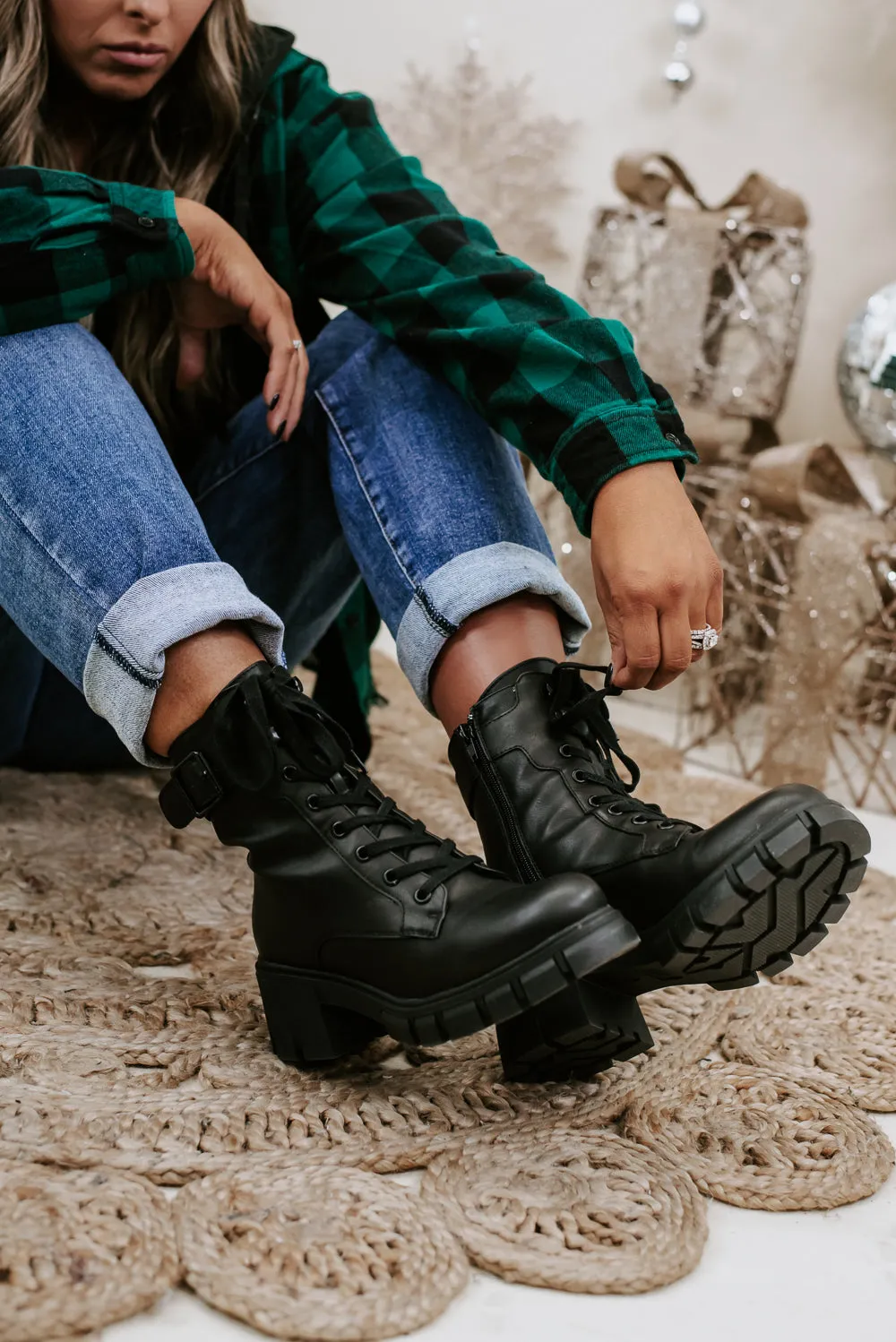 Carter Combat Boot , Black