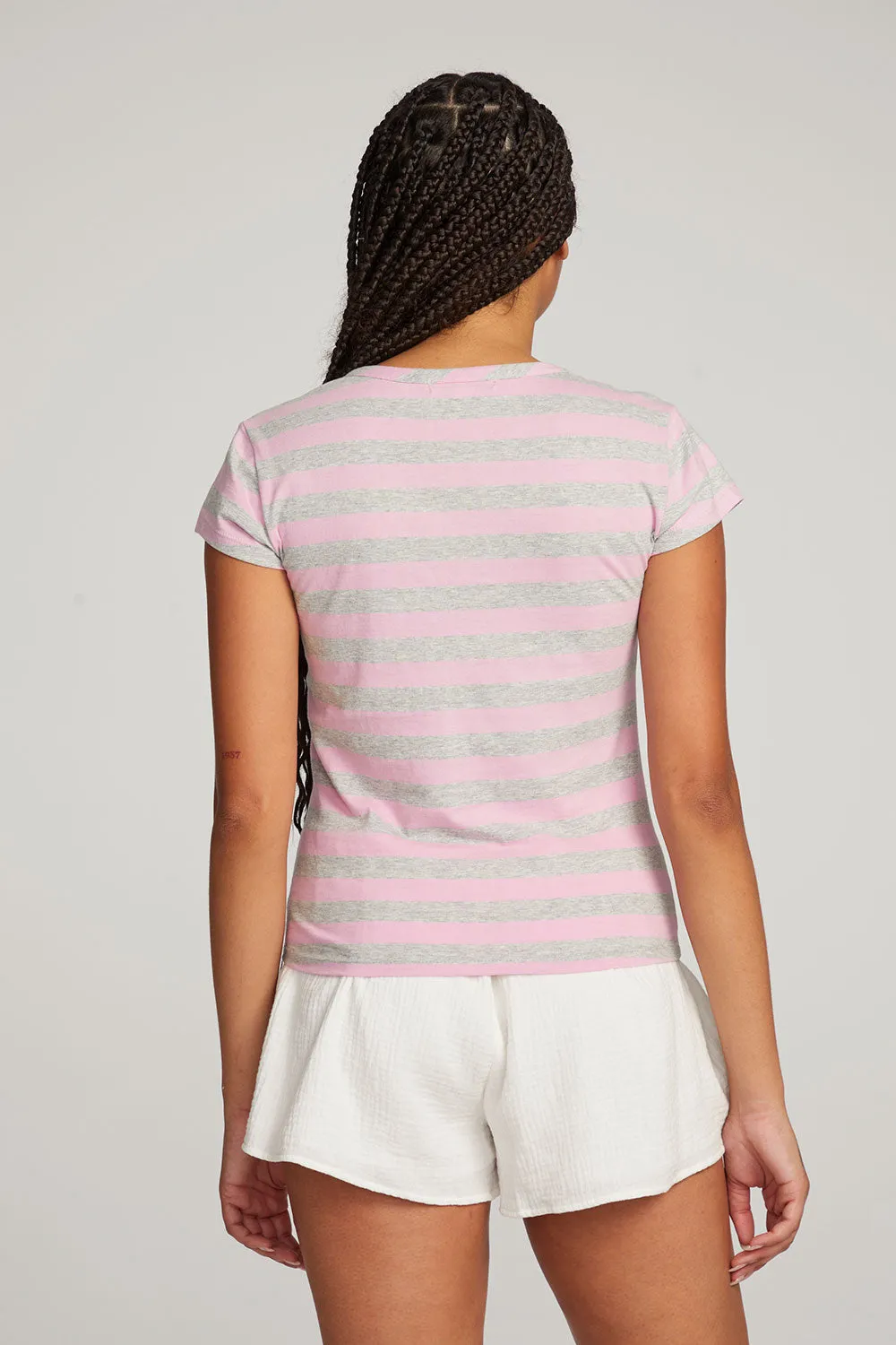 Chandler Pastel Lavender Stripe Tee