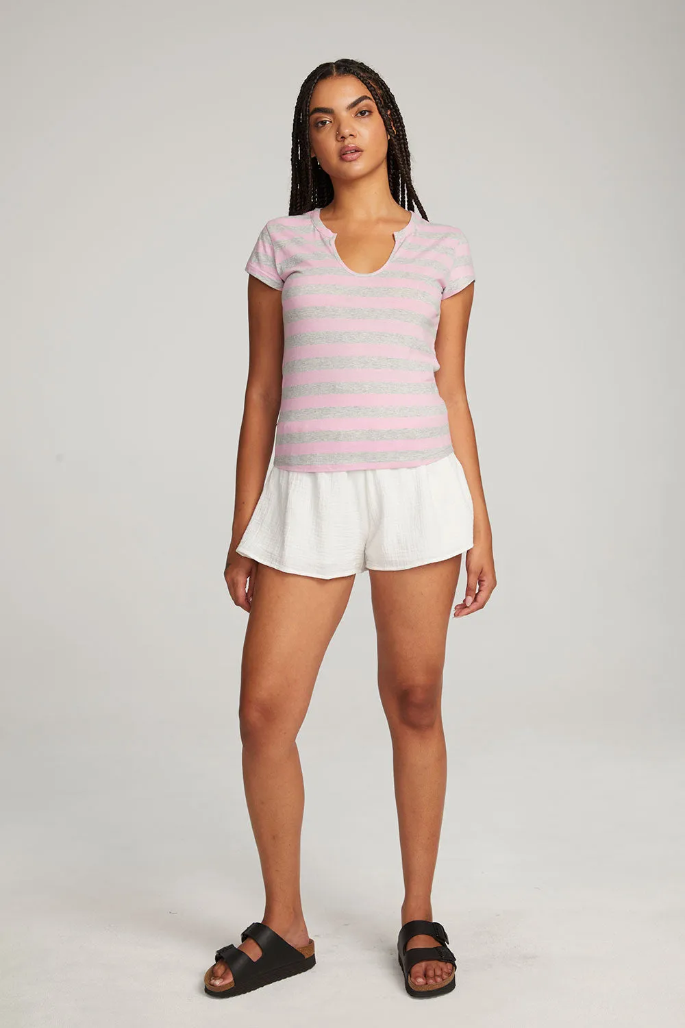 Chandler Pastel Lavender Stripe Tee