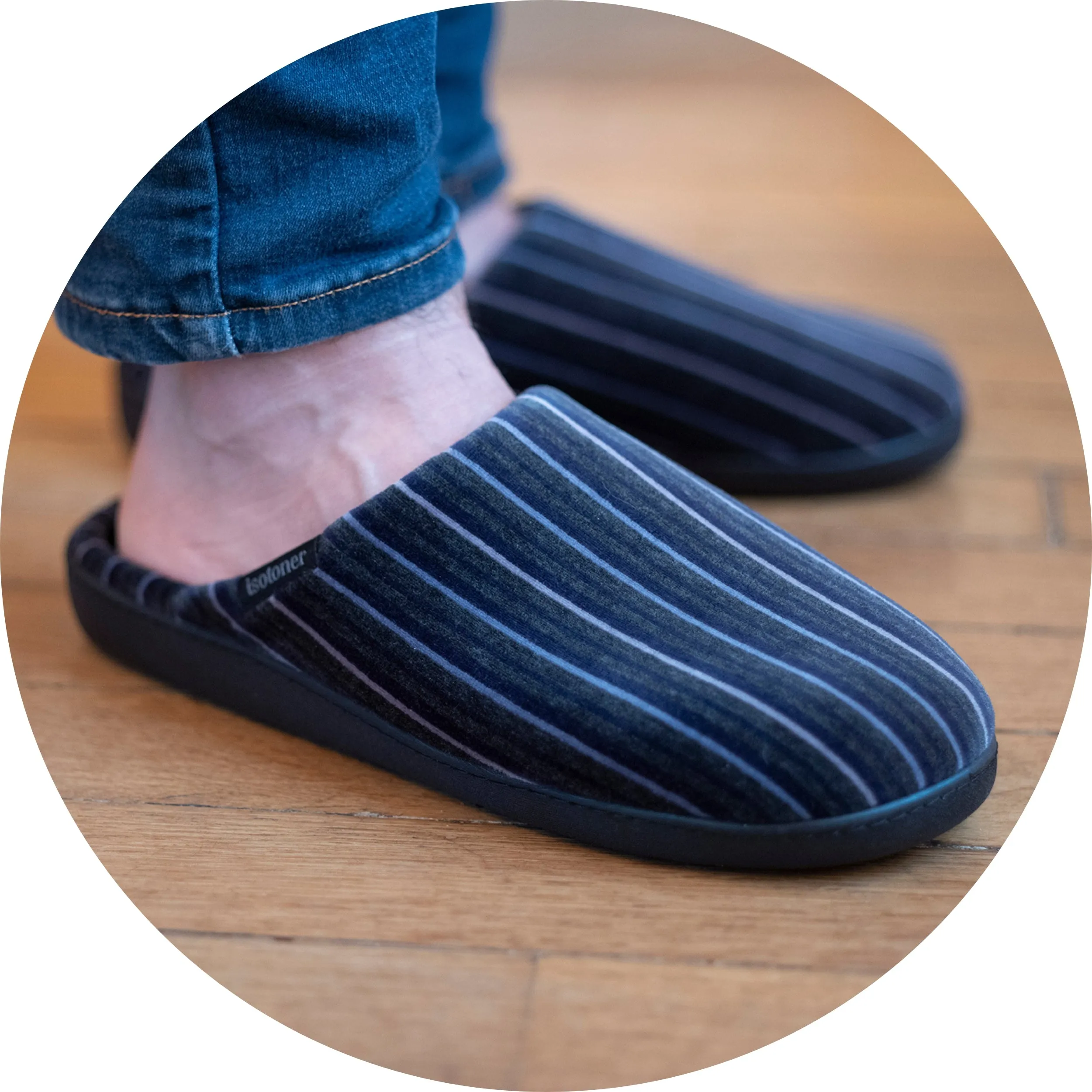 Chaussons mules Homme Rayures