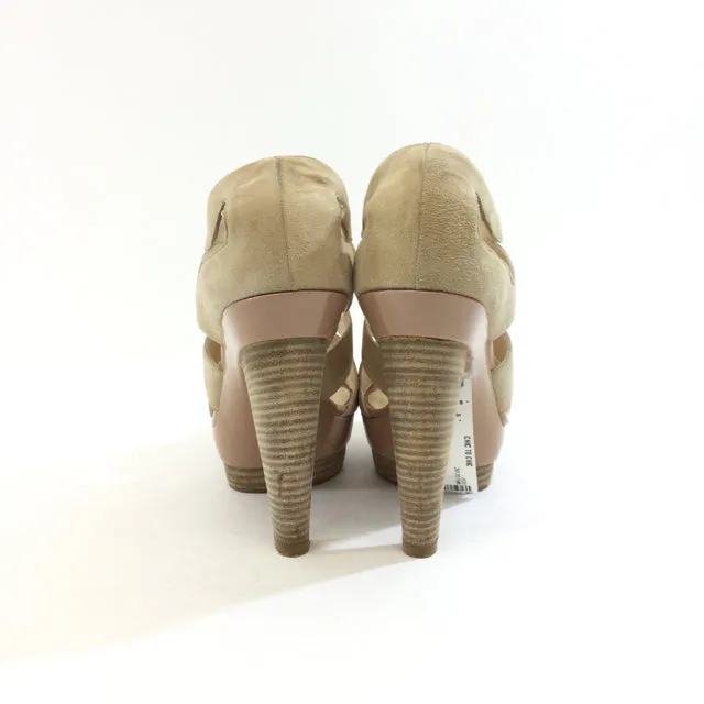 Christian Louboutin Suede Platform Heeled Sandals. Size 9