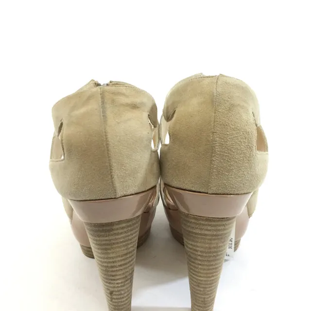 Christian Louboutin Suede Platform Heeled Sandals. Size 9