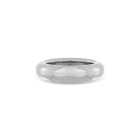 Chunky Tube Band Ring in Sterling Silver