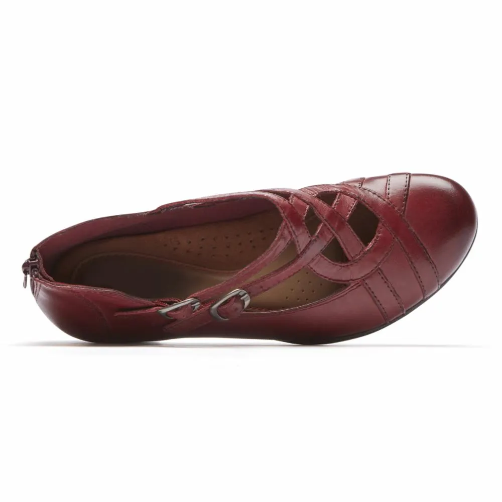 Cobb Hill ABBOTT CURVY SHOE RED/LEATHER