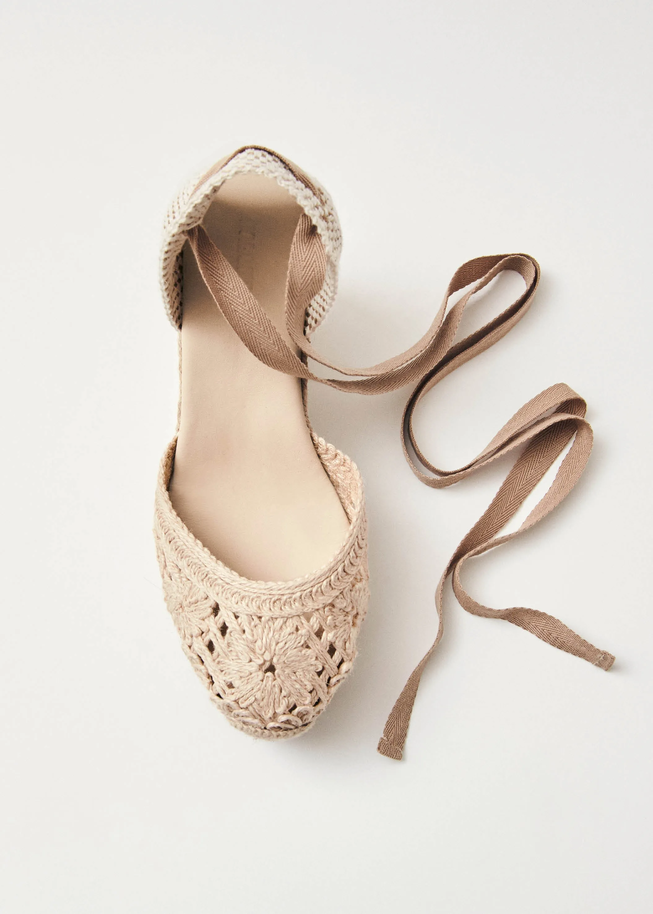 Cordelia Crochet Cream Espadrilles