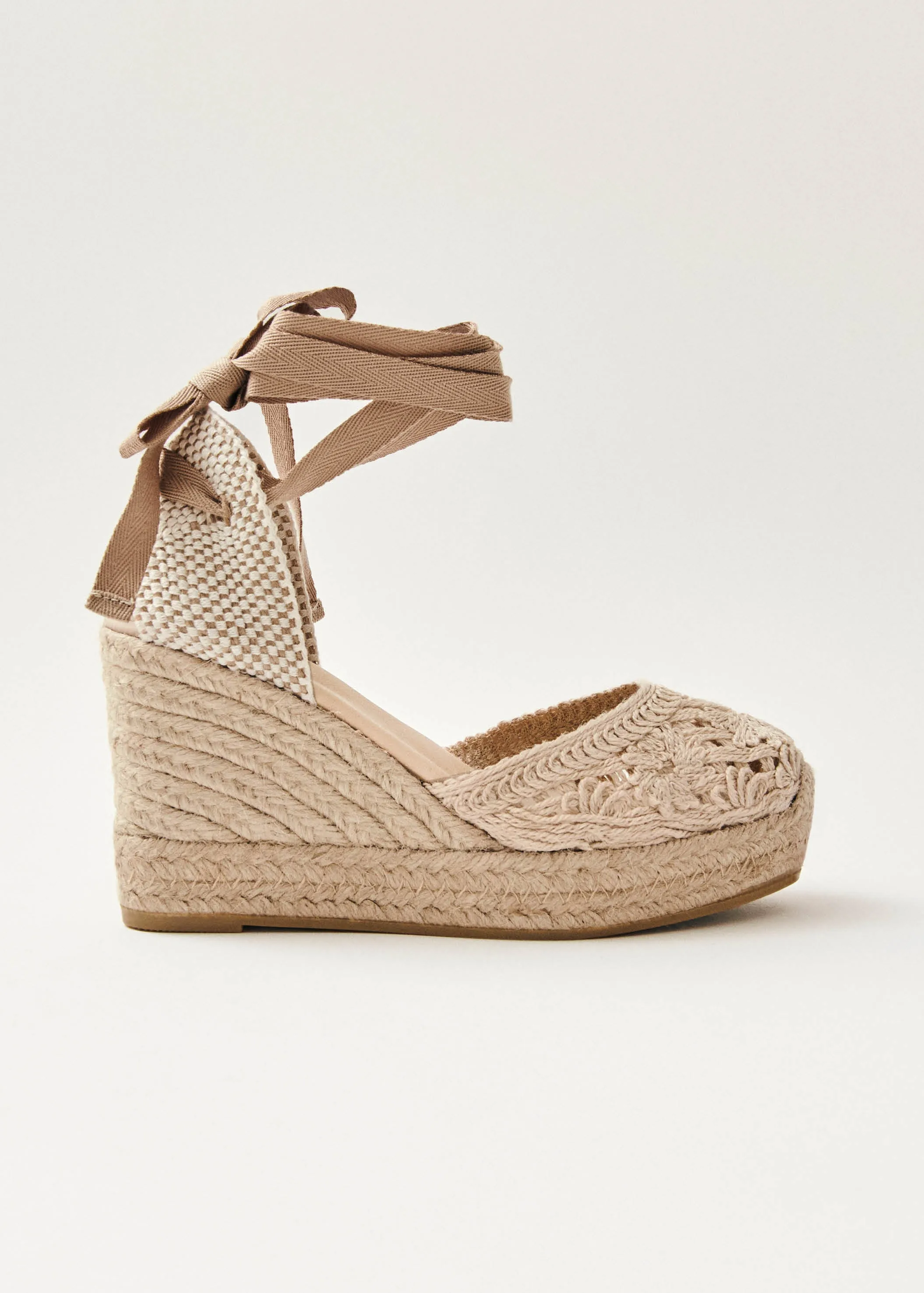 Cordelia Crochet Cream Espadrilles