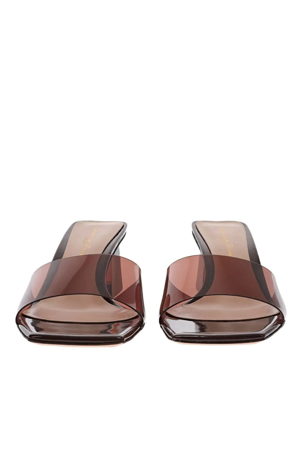 Cosmic Brown Transparent Mules