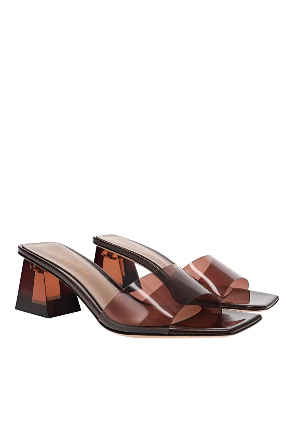 Cosmic Brown Transparent Mules