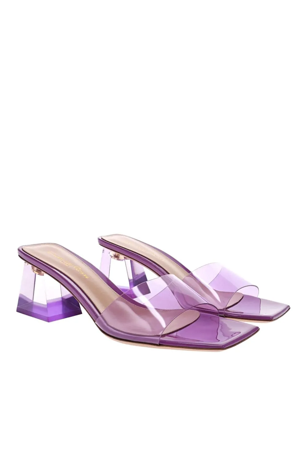 Cosmic Lavender Transparent Mules