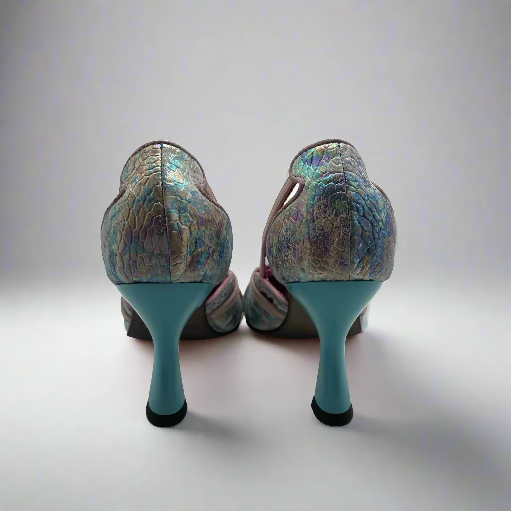 Crime - Pastel Snake Print/Turquoise- mermaid