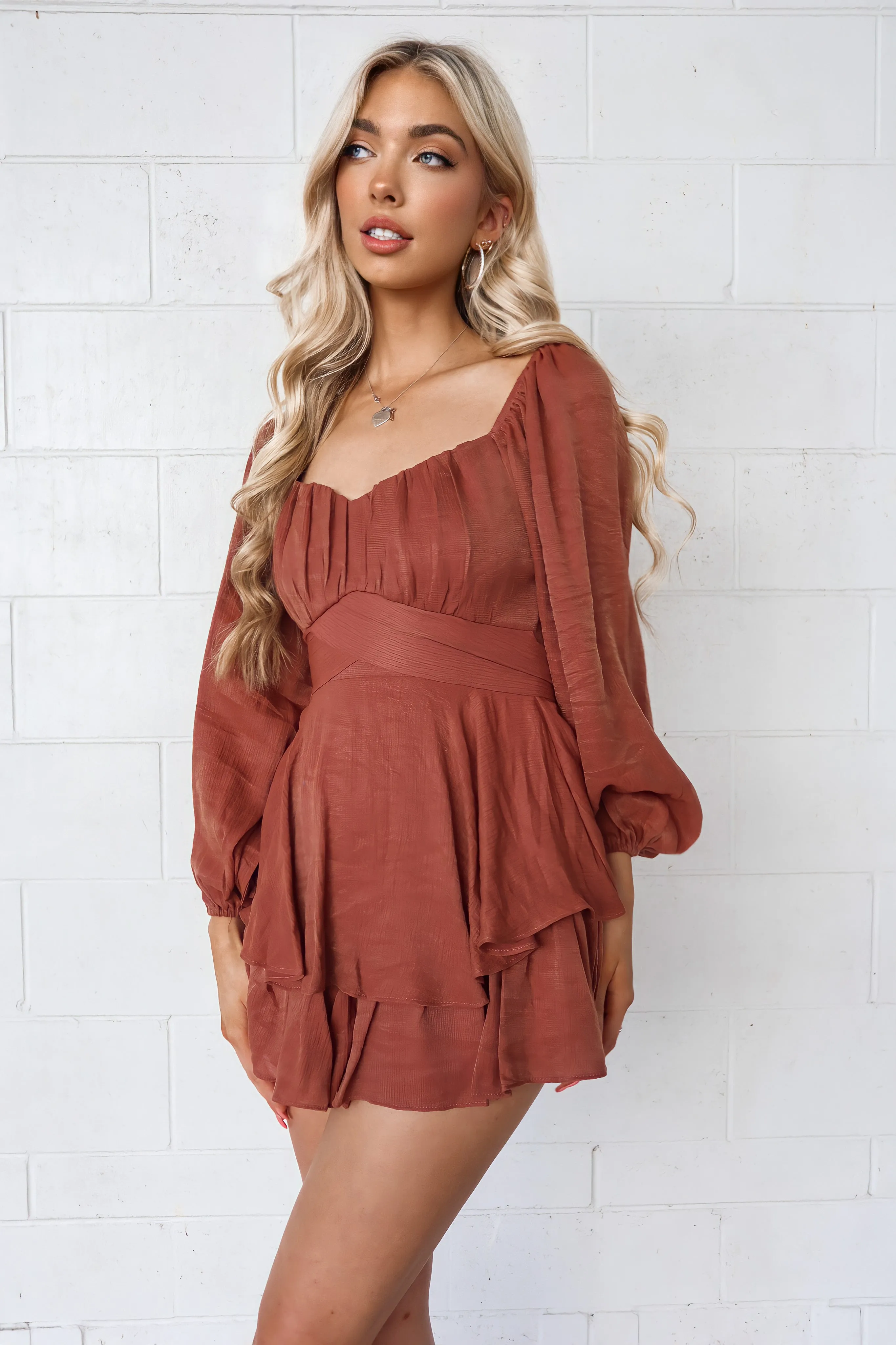 Dallas Playsuit - Chocolate