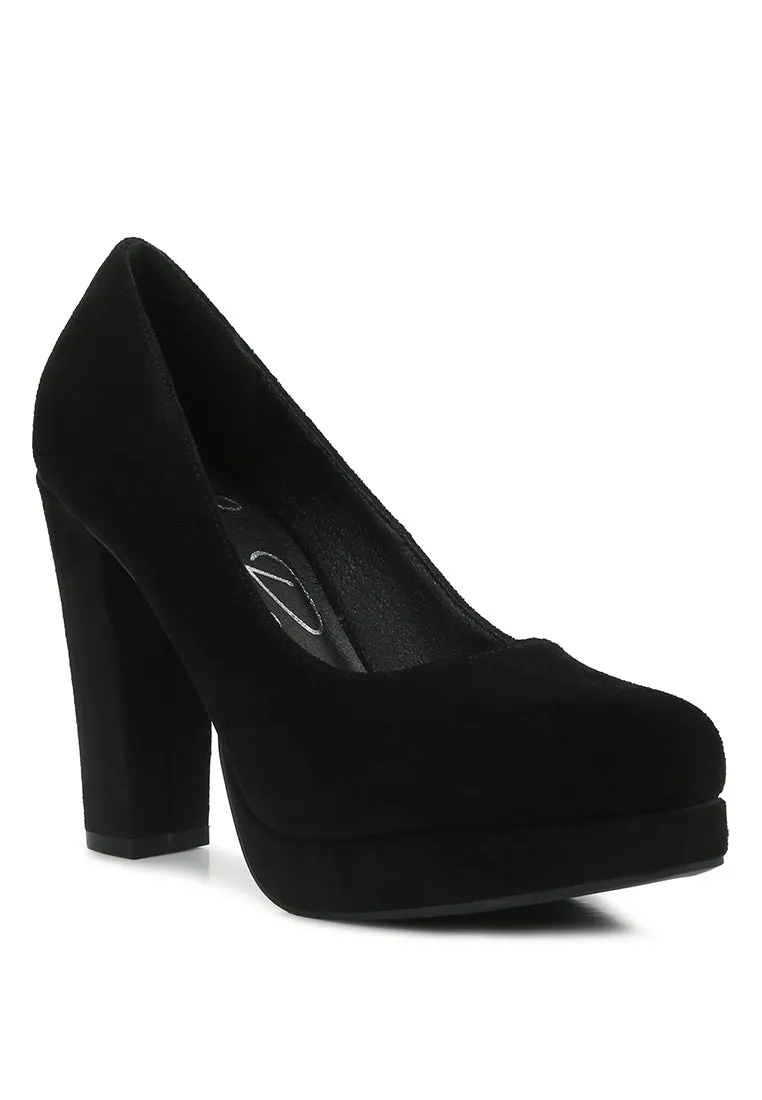 delia seude block heel pumps