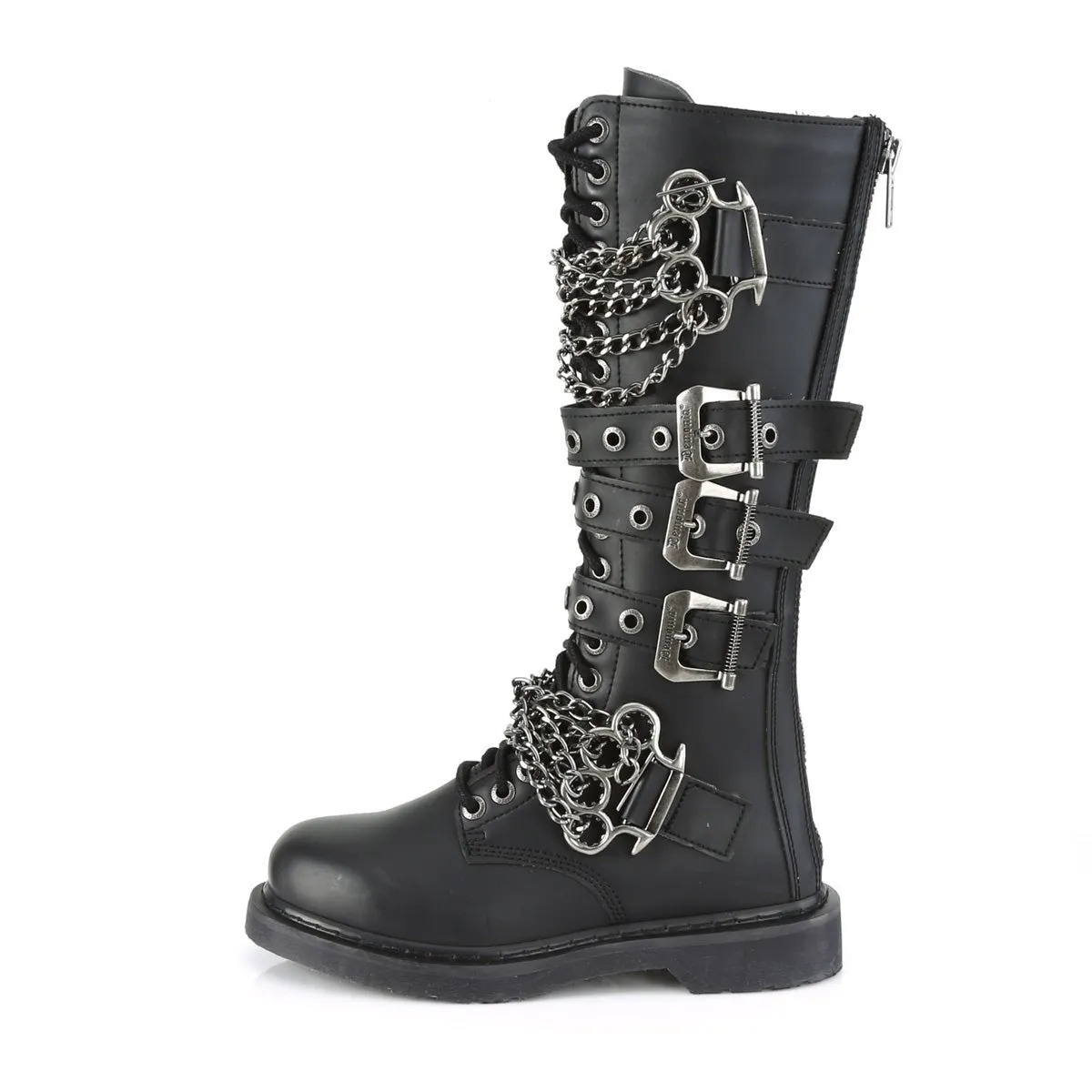 Demonia BOLT-450 | Black Vegan Leather Combat Boots