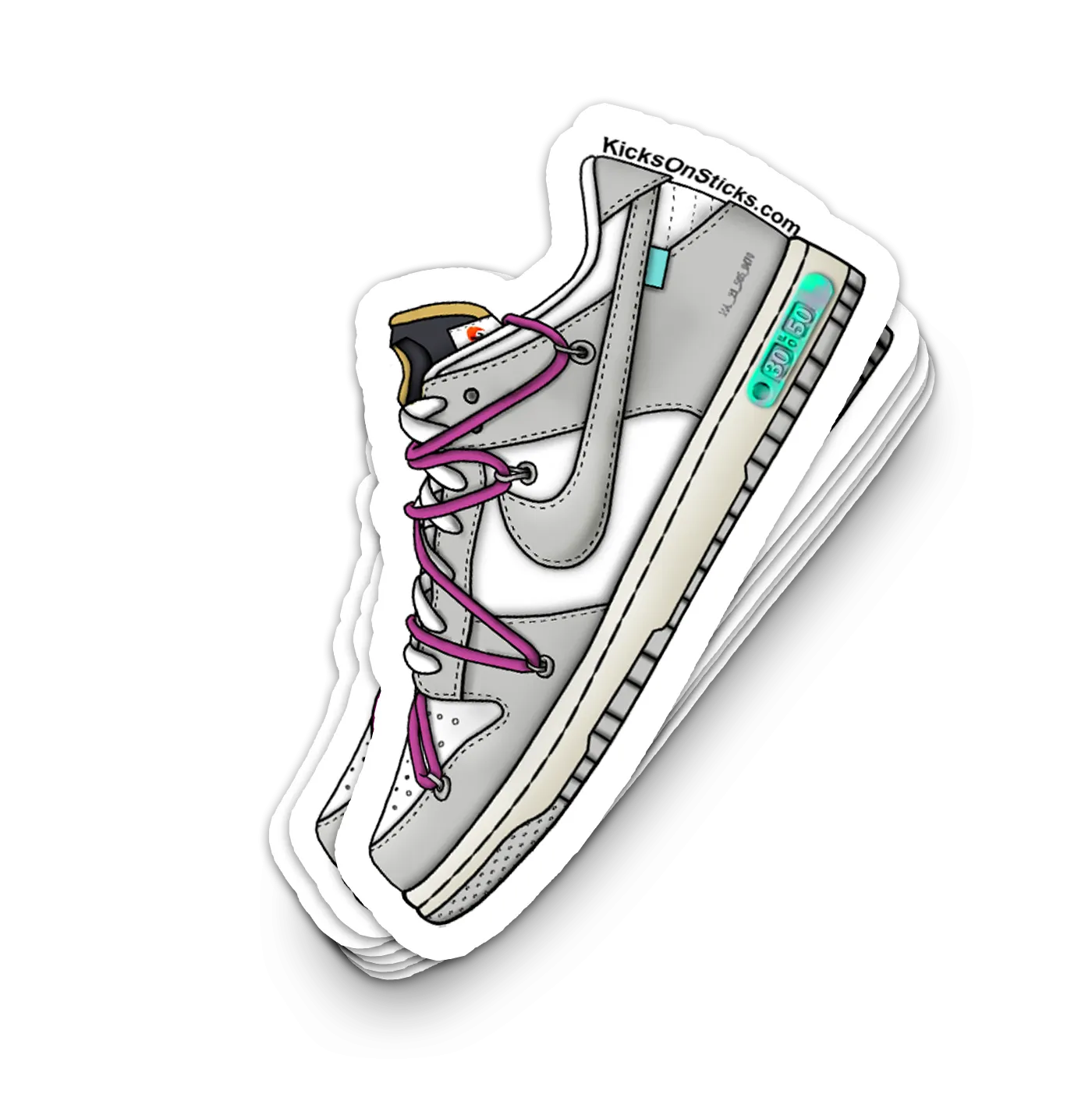 Dunk Low "Off-White Lot 30" Sneaker Sticker