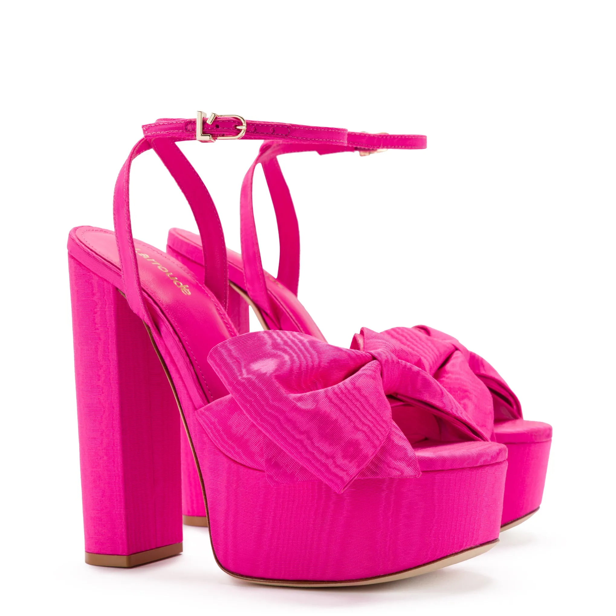 Elle Platform Sandal In Magenta Fabric