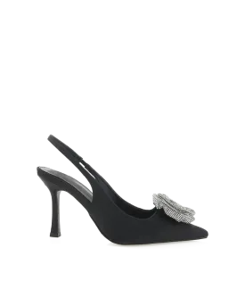 ELYSIA - BLACK SATIN-DIAMANTE