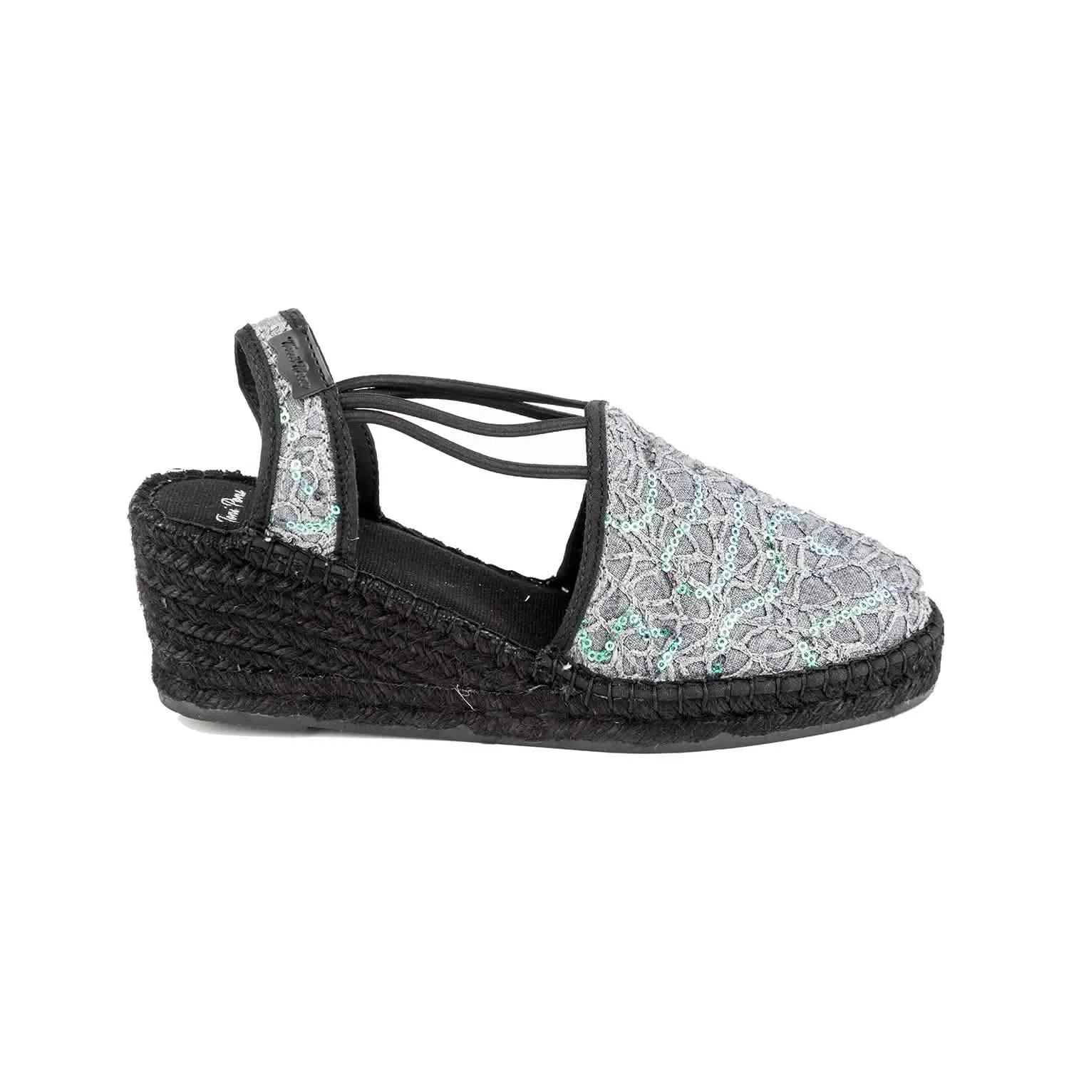 Embroidered Cotton Blend Wedge Espadrille for Women - Tania-ZBBK