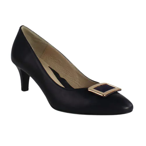 Emis Ladies Low Heeled Pumps -  8187 - Navy