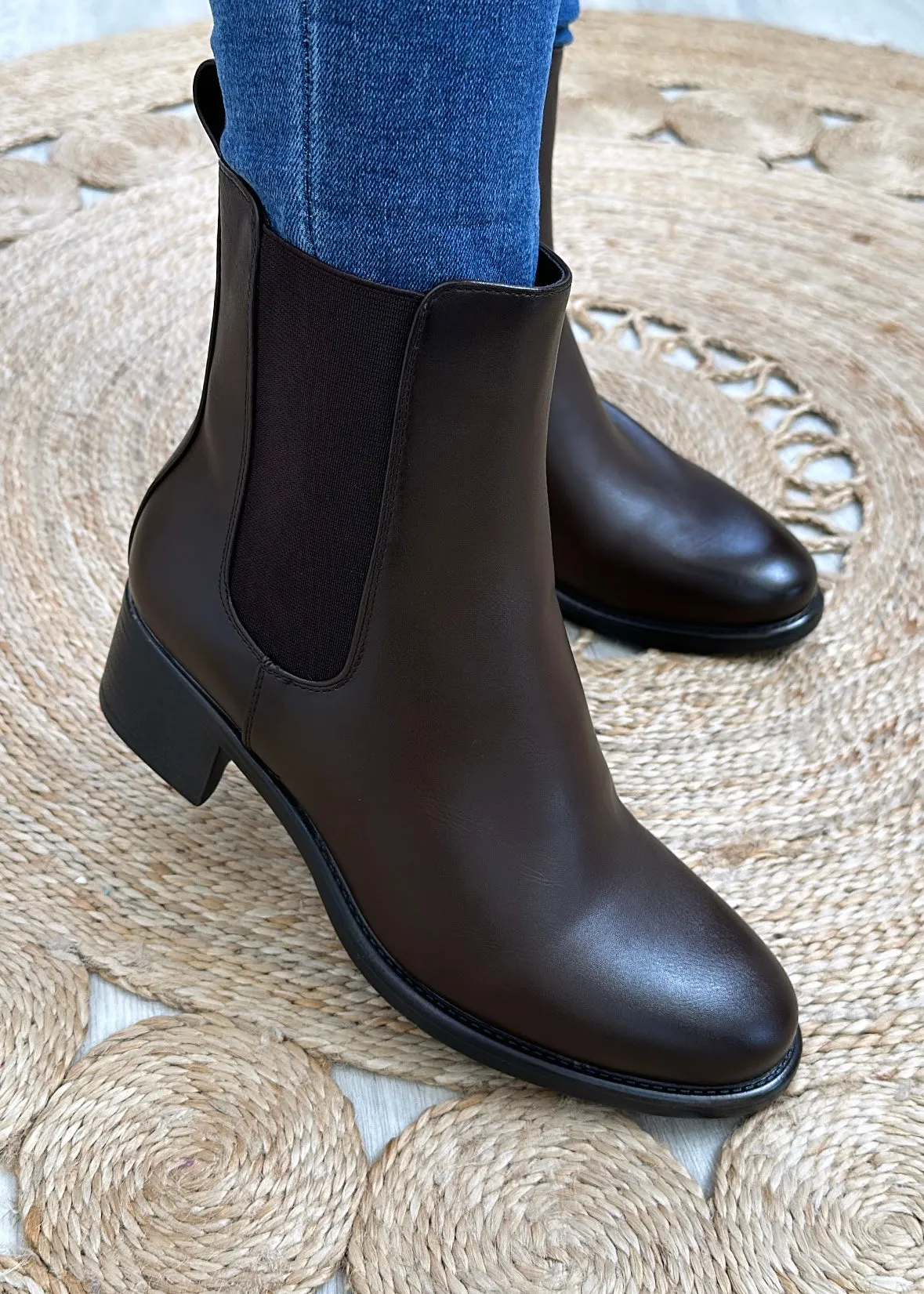 Evanna Brown Ankle Boots